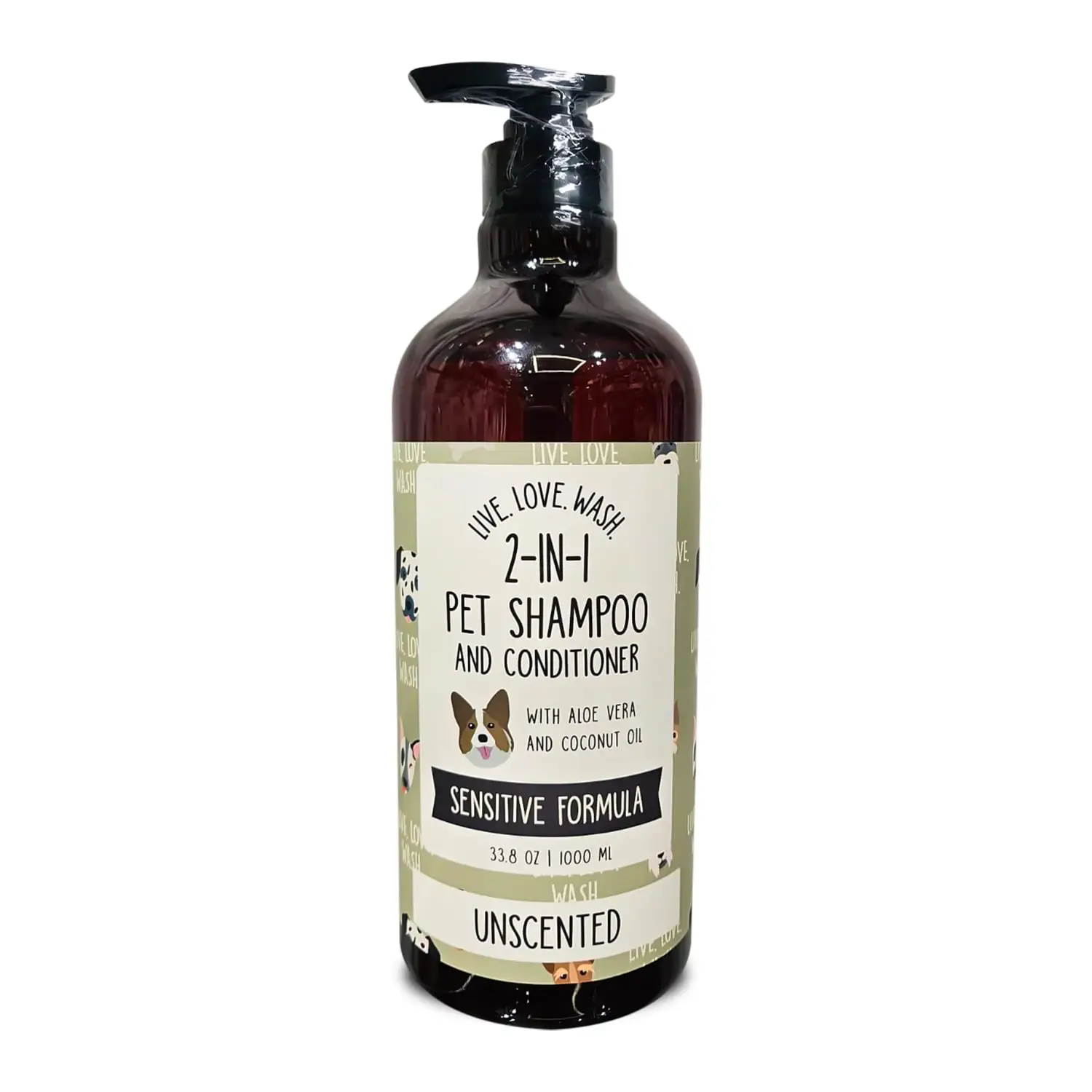 Precious Tails Live. Love. Wash. 2-IN-1 Pet Shampoo & Conditioner. 1000ml