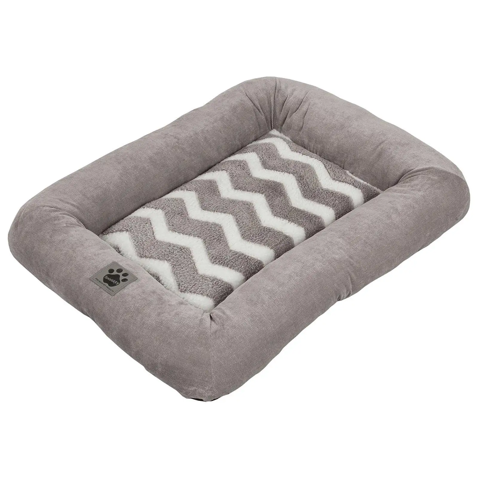 Precision Pet Snoozz ZigZag Mat Pet Bed Gray and White