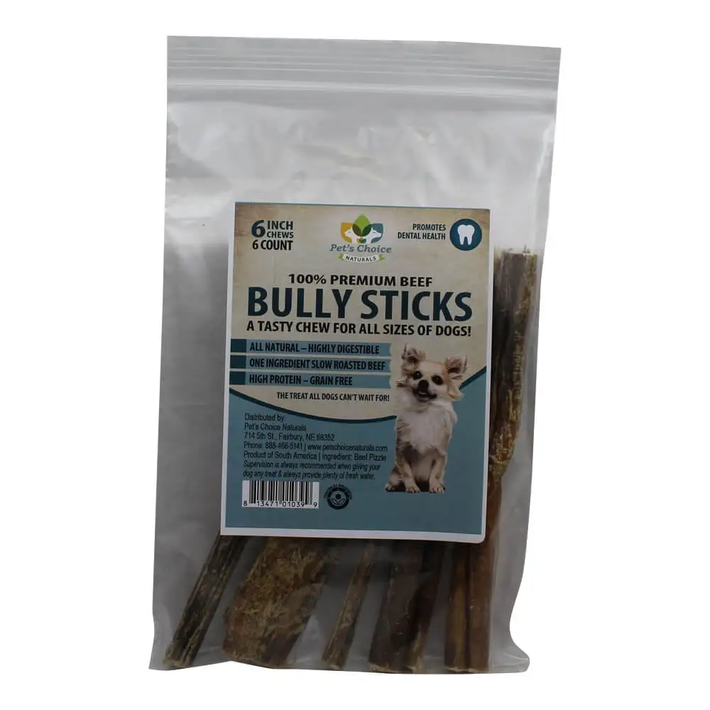 Premium All Natural Dog Pizzle Chews 6 6 Pack