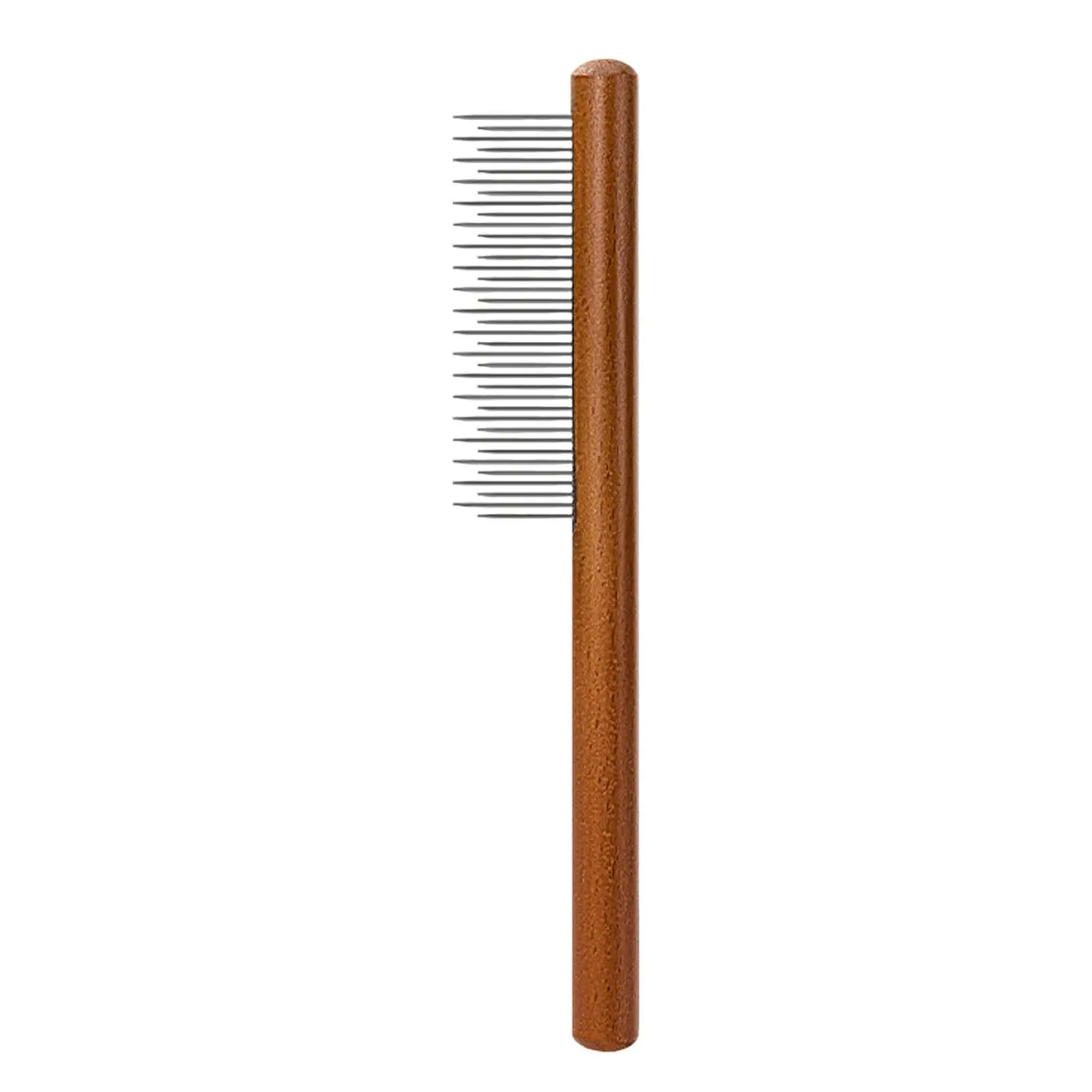 Premium Cat Comb Detangling Flea And Removing Grooming Tool For And Adult Cats With Green Friendly Wood Handle