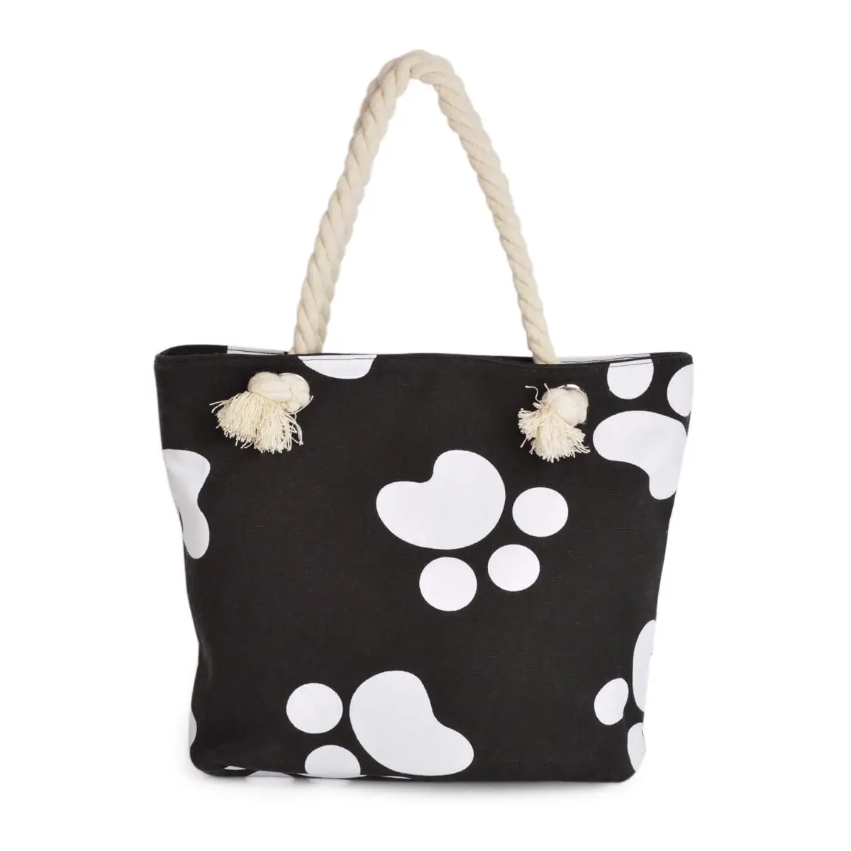 Premium Dog Cat Puppy Kitty Animal Paws Print Canvas Tote Shoulder Bag Handbag