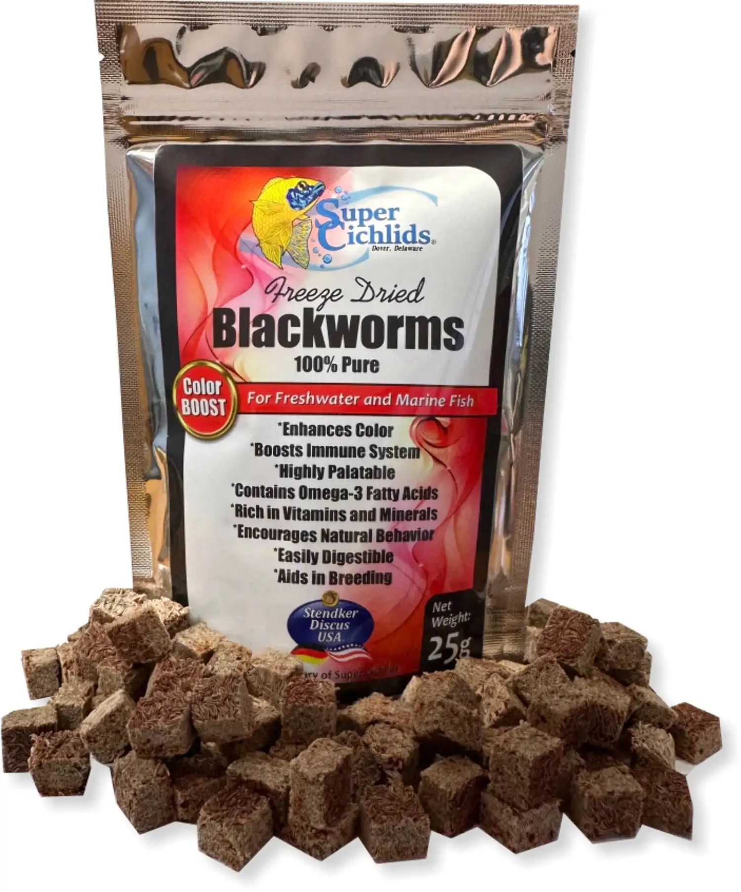 Premium Freeze Dried Blackworms | Super Cichlids