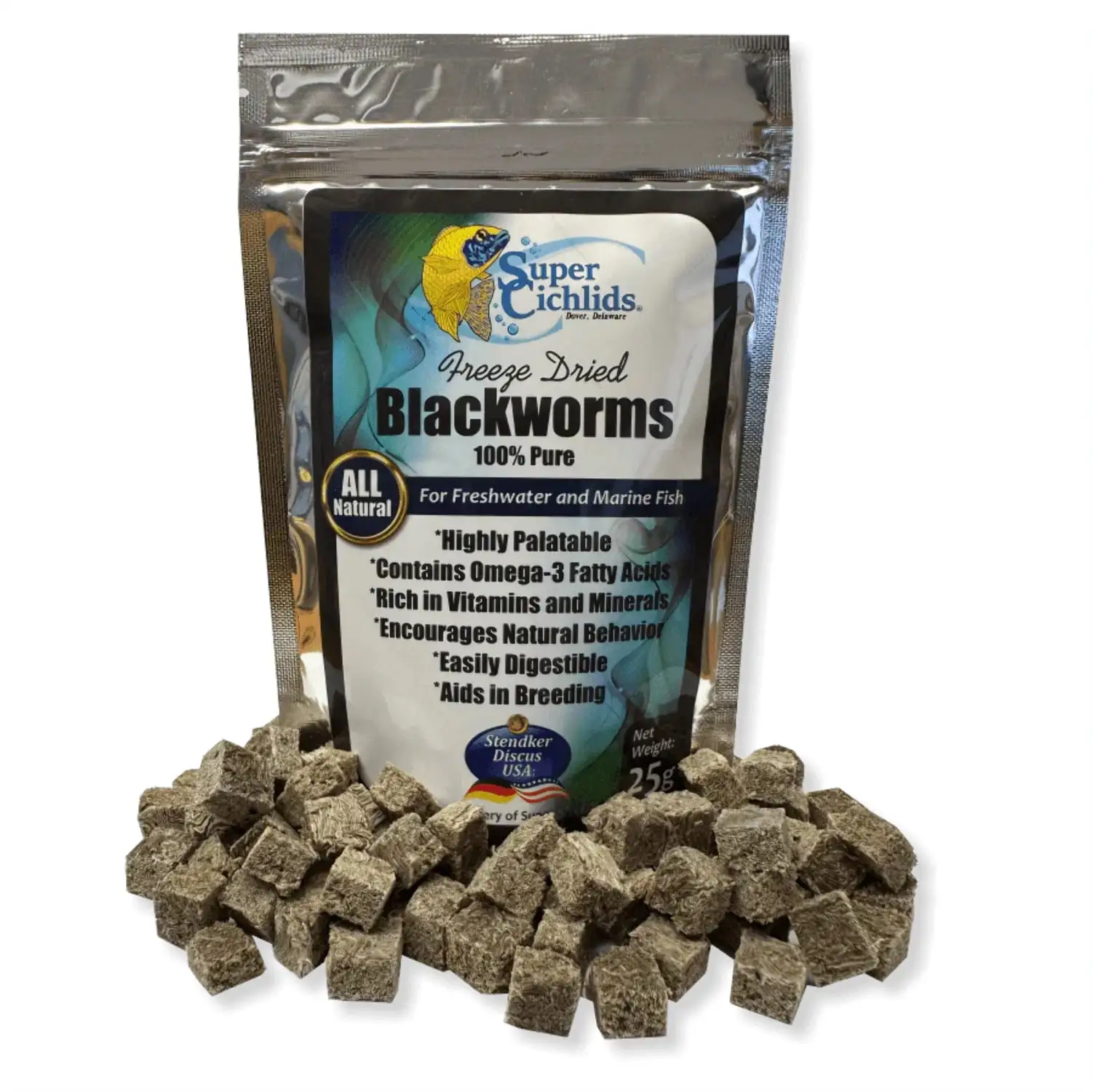 Premium Freeze Dried Blackworms | Super Cichlids