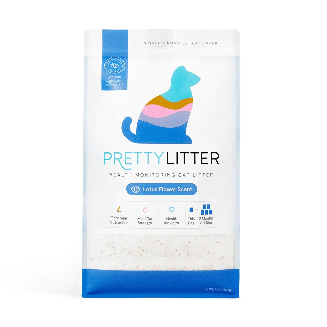 PrettyLitter Health Monitoring Cat Litter. Lotus Flower Scent. 8 lb