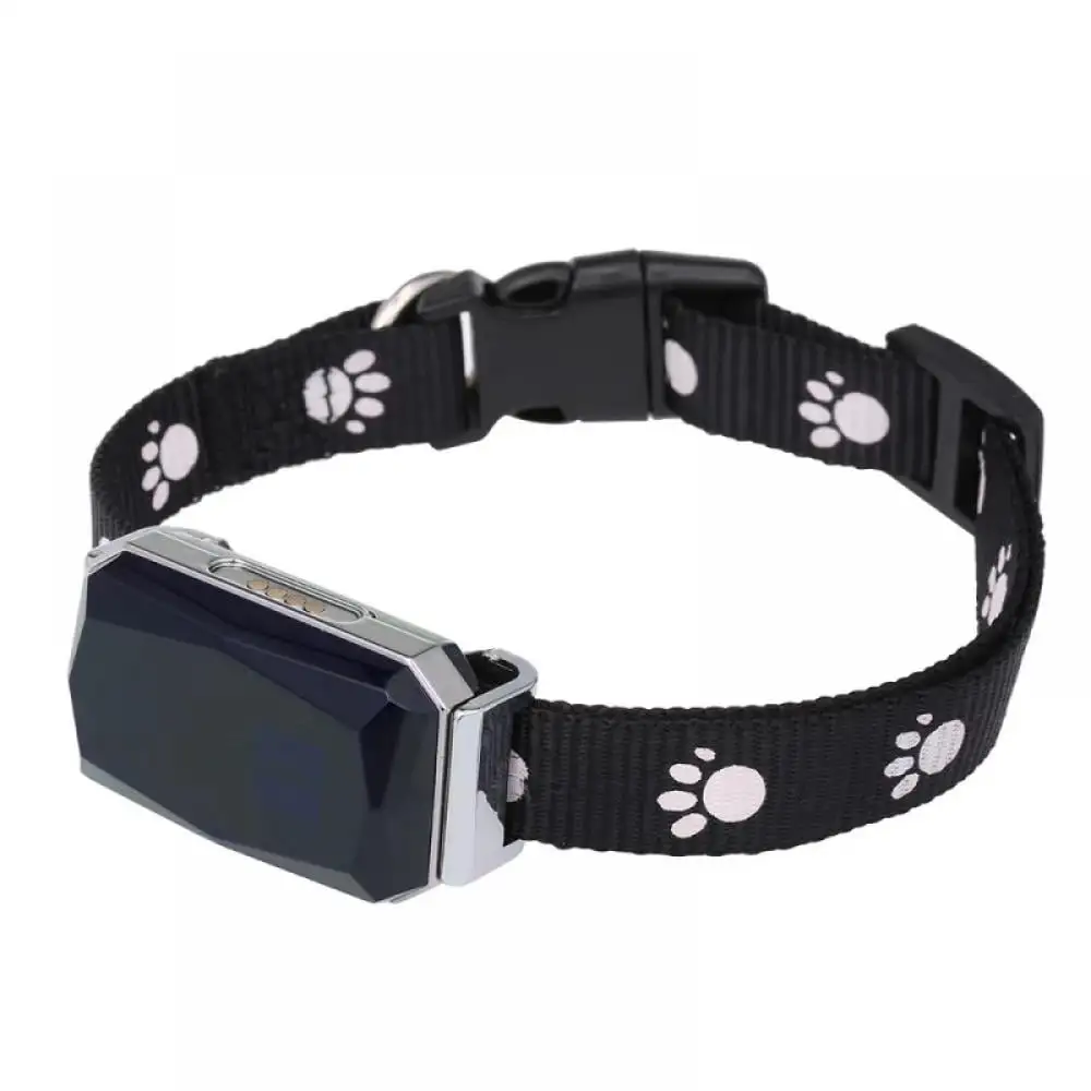 Prettyui Pet GPS Tracker Collar for Dogs Cat IP67 Pet Positioning Tracking Device SOS Real-time Tracker- Anti-lost Waterproof Collar