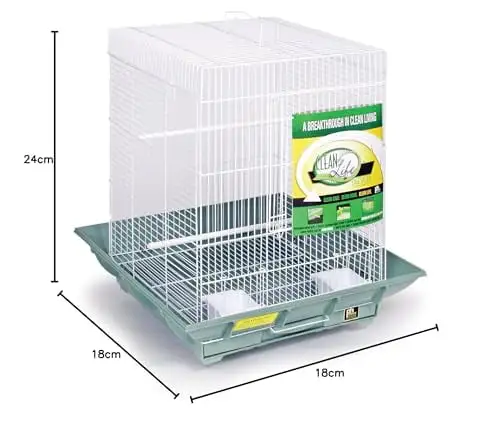 Prevue Hendryx SP850G/W Clean Life Cockatiel Cage. Green and White