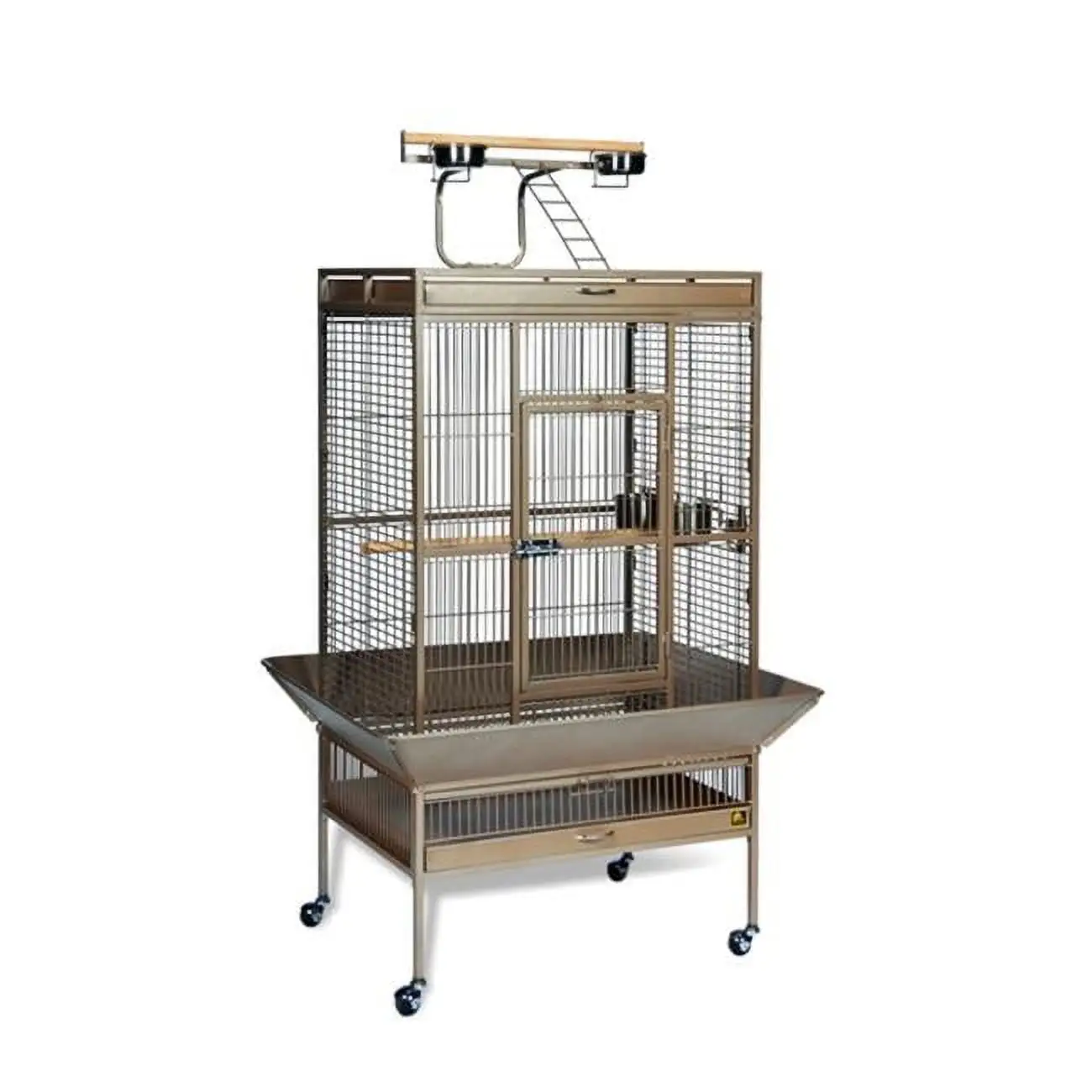 Prevue Pet Products Select Wrought Iron Play Top Parrot Cage - Coco Brown