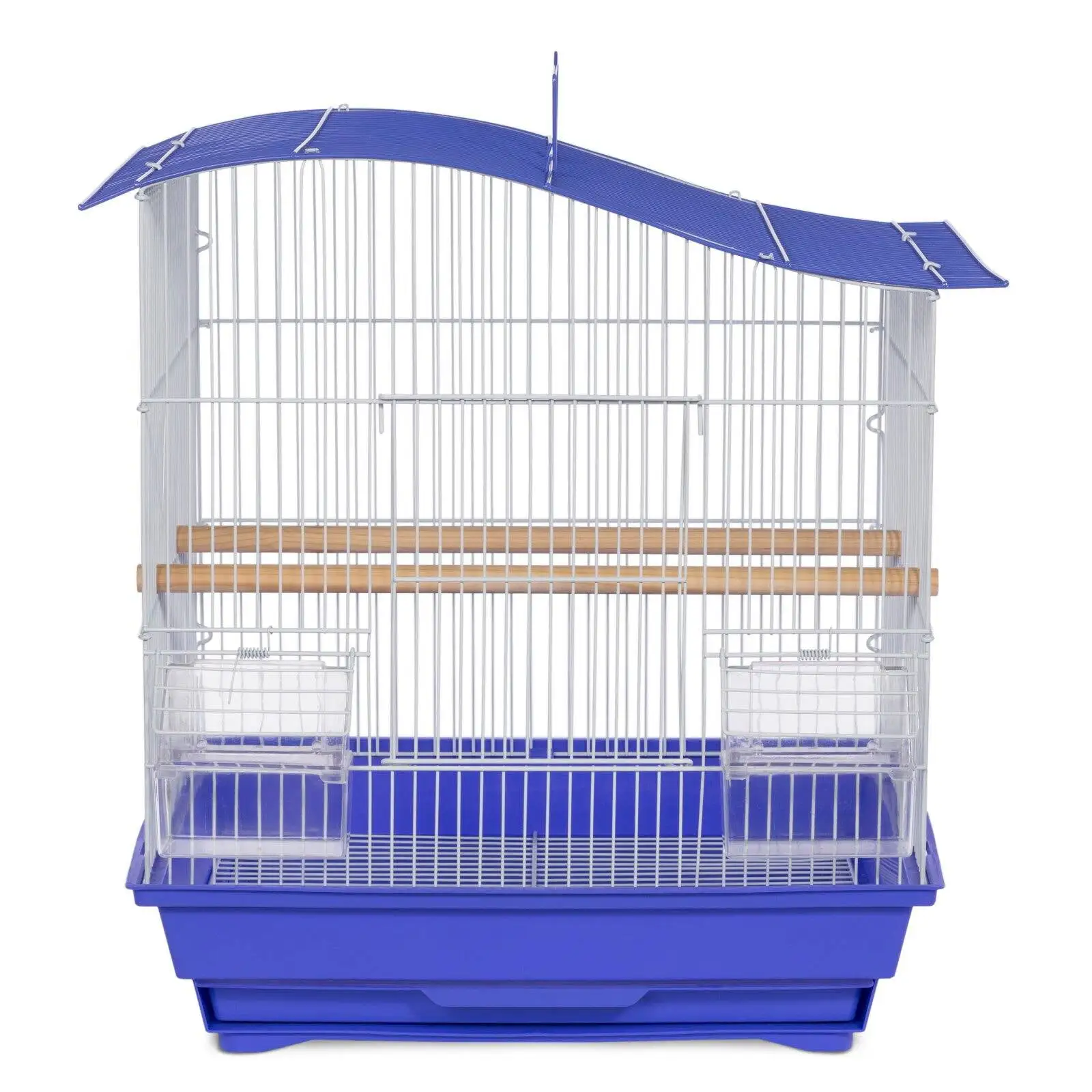 Prevue Pet Soho Wave Top Roof Bird Cage - Blue & White - SP41613B/W