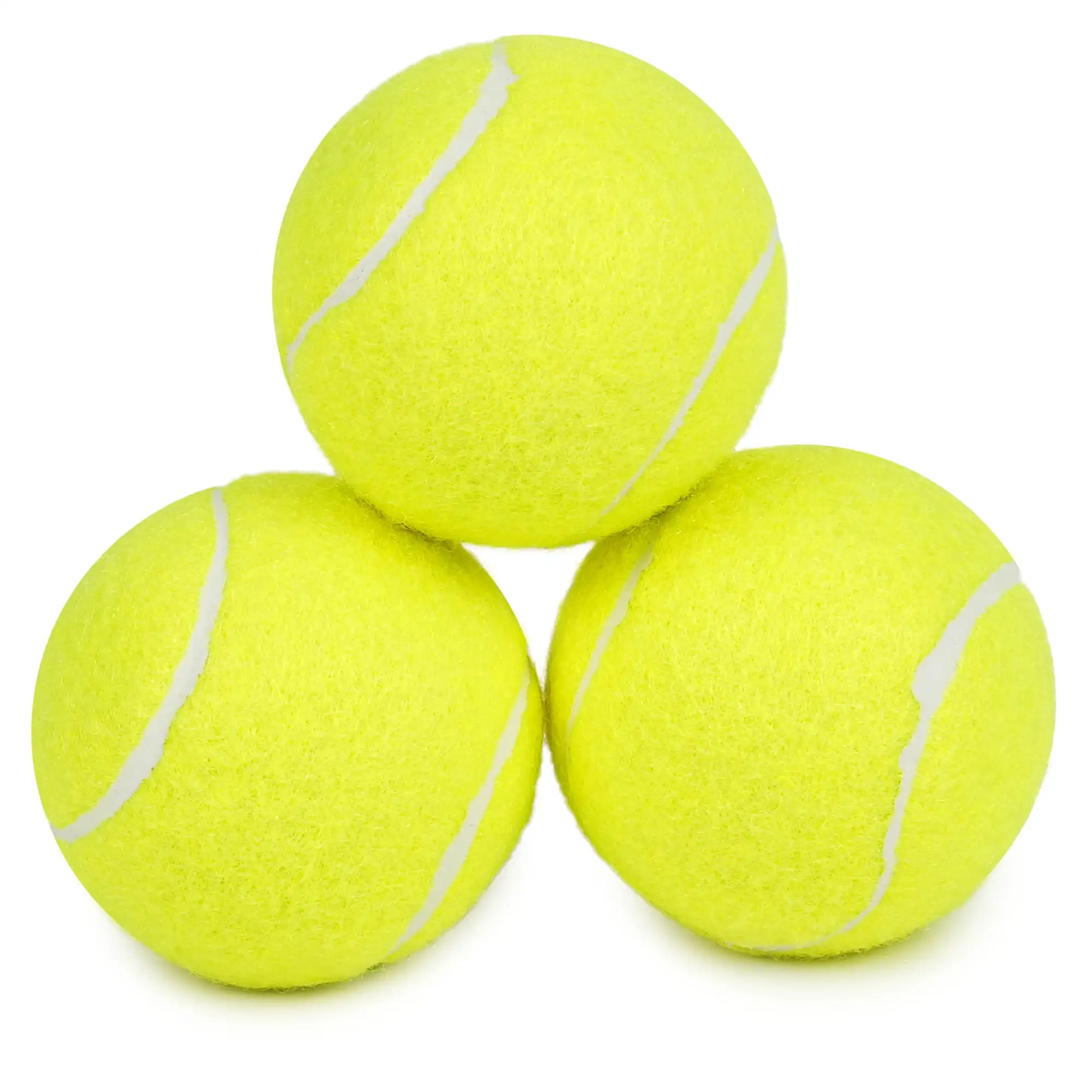 PrimePets Tennis Balls for Dogs. 2.5 in. 3 Pack. Squeaky Fetch Dog Balls for Medium. Large Dogs