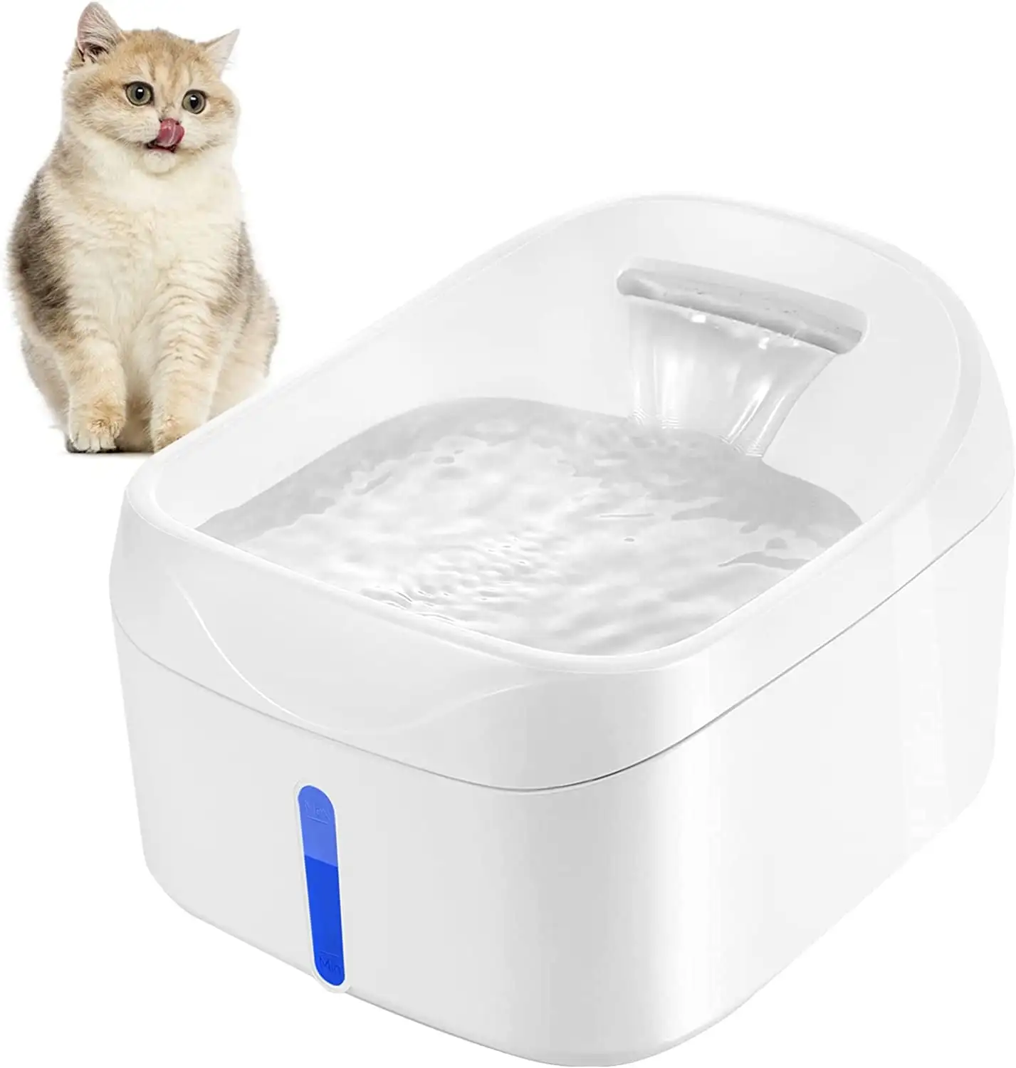 Prociv Cat Water Fountain. 84.3oz/2.5L Large Capacity Automatic Cat Dog Water Dispenser Pet Electric Water Drinking Fountain for Dog Cat Multiple Pets Feeding Watering Supplies. White