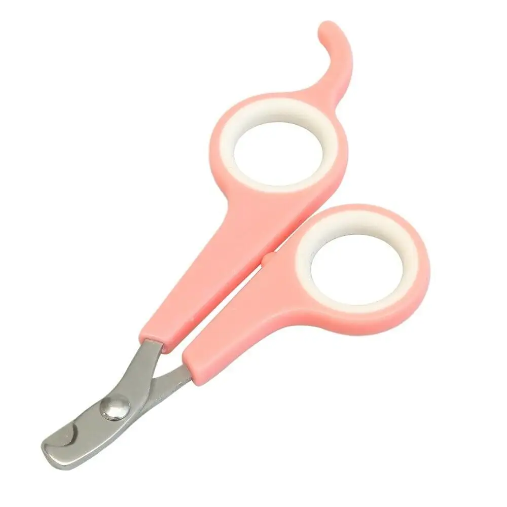 Professional Pet Cat Nail Stainless Steel Scissors for Animals Cats Pink