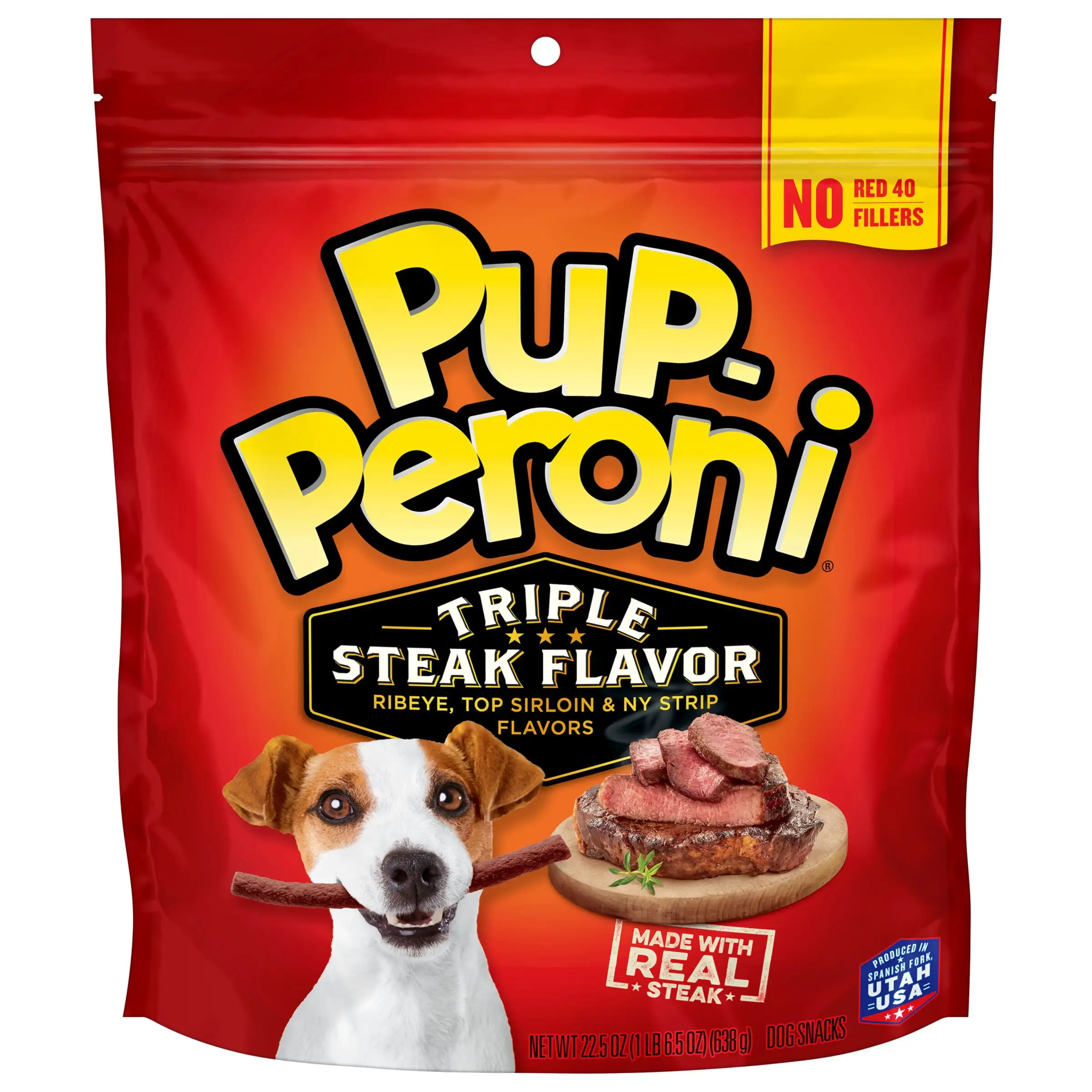 Pup-Peroni Triple Steak Flavor Dog Treats. 22.5oz Bag