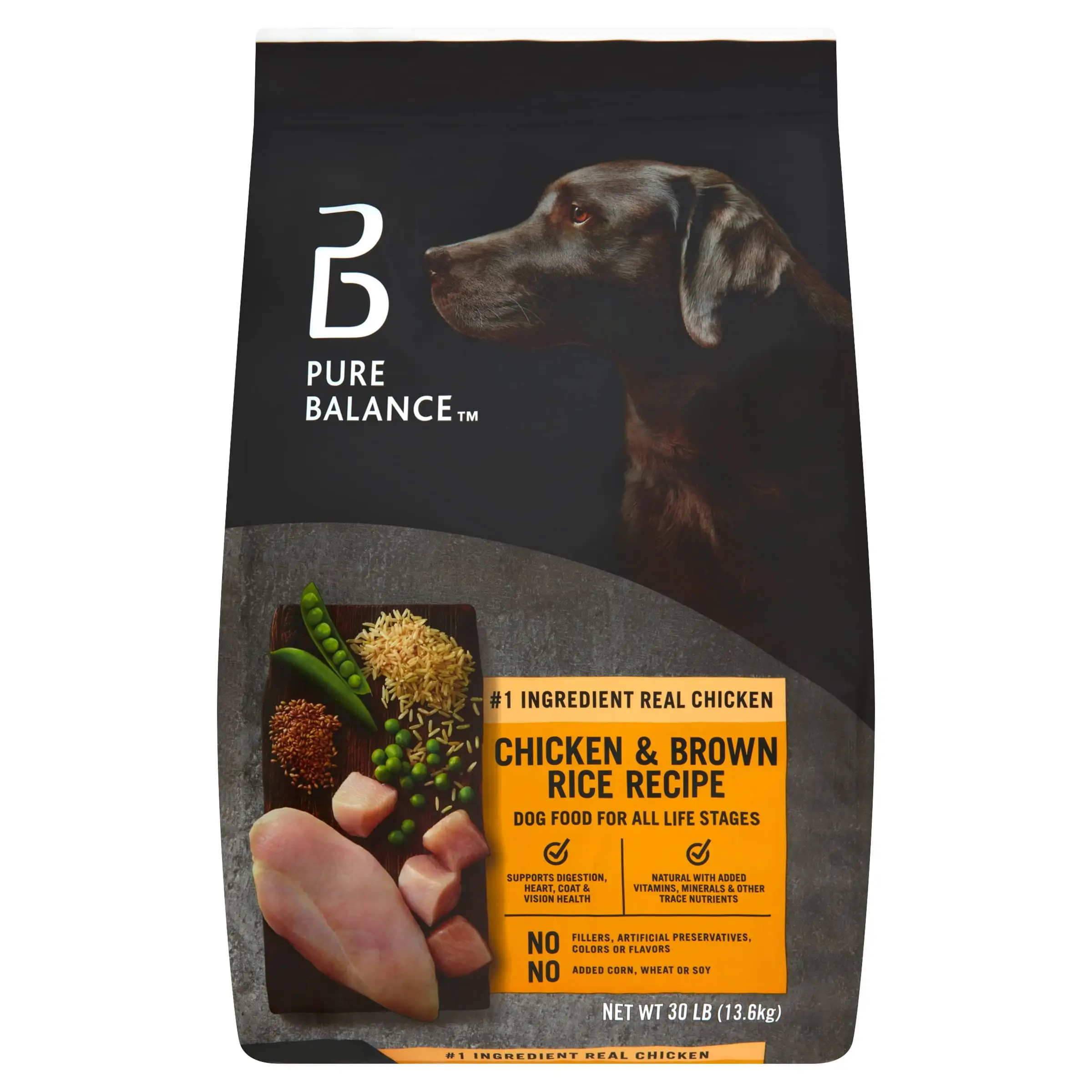 Pure Balance Chicken & Brown Rice Recipe Dry Dog Food. 30 lbs