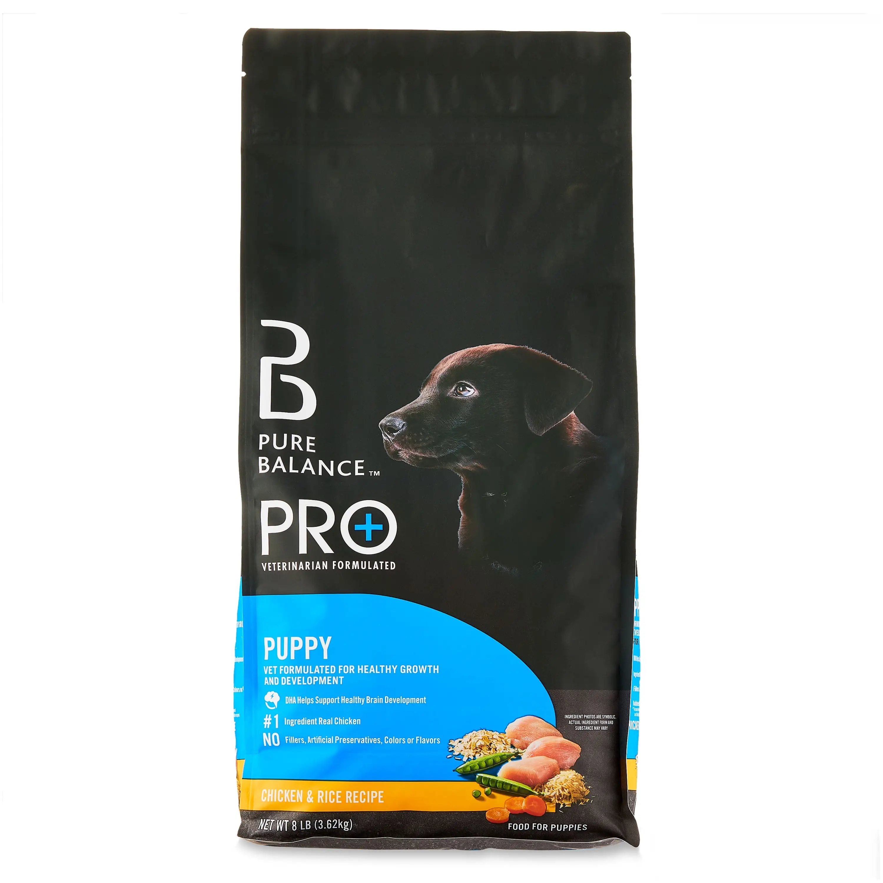 Pure Balance Pro+ Puppy Chicken & Rice Recipe Dry Dog Food for Puppies. 8 lbs