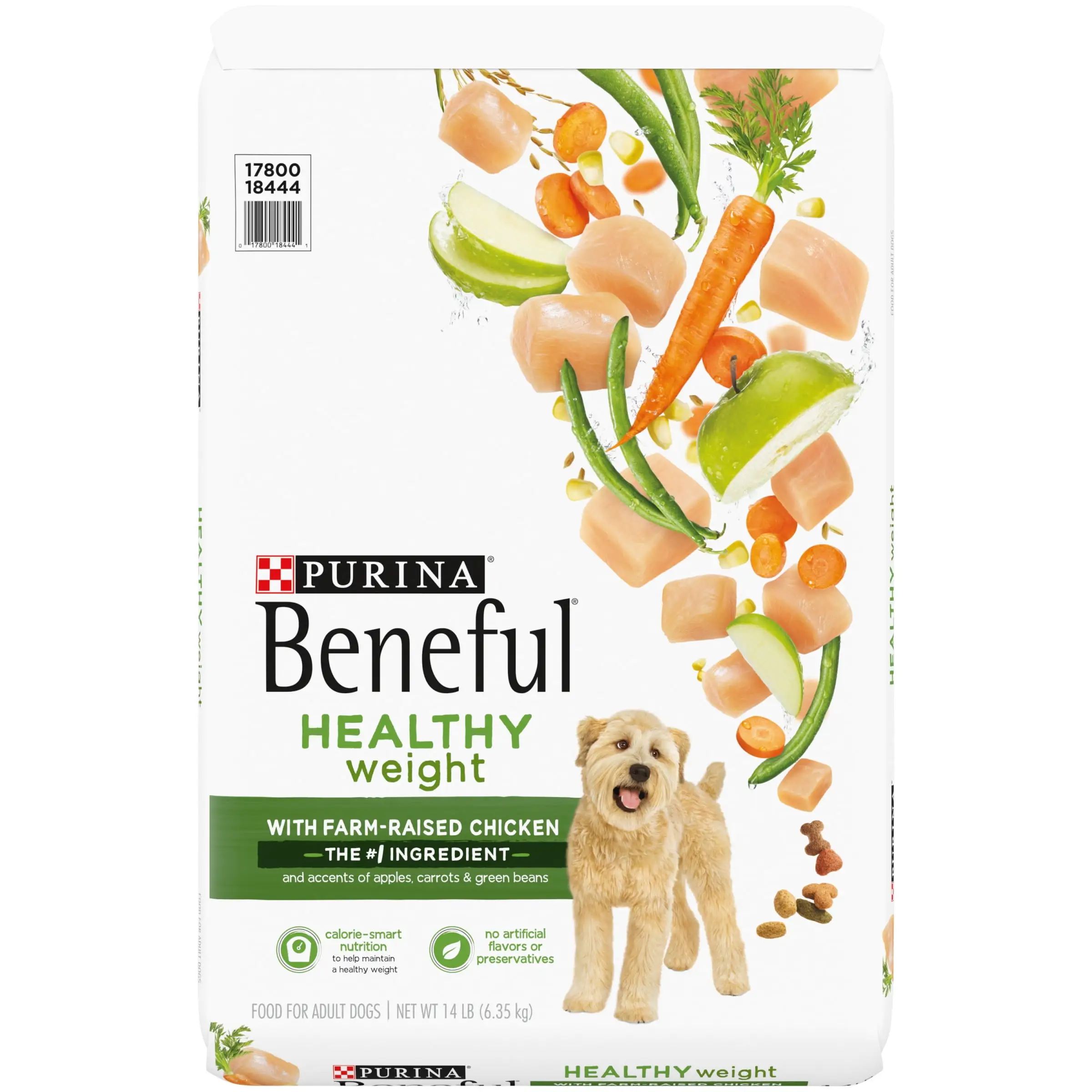 Purina Beneful Dry Dog Food for Adults Healthy Weight. High Protein Farm Raised Chicken. 14 lb Bag