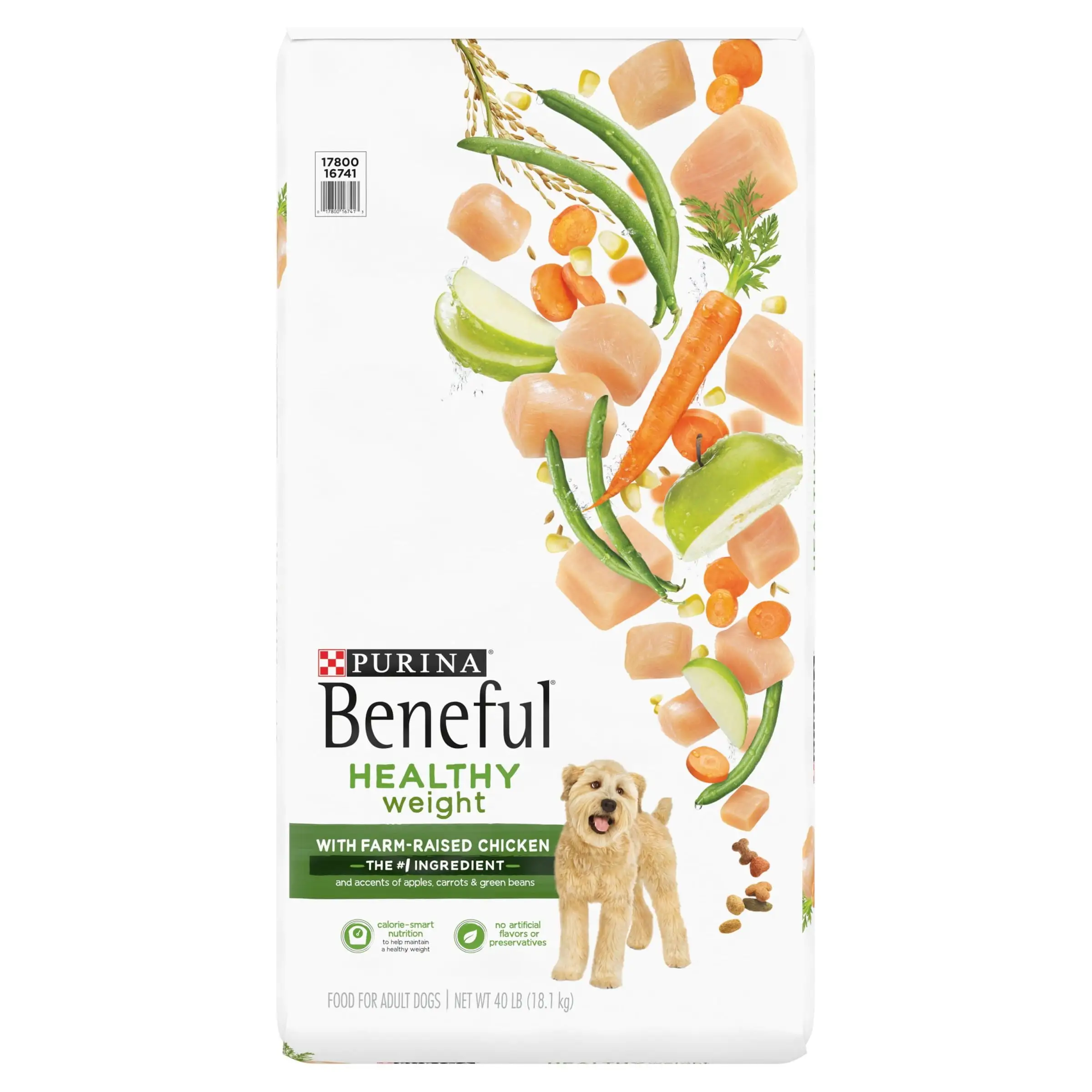 Purina Beneful Healthy Weight Dry Dog Food Farm Raised Chicken. 40 lb Bag