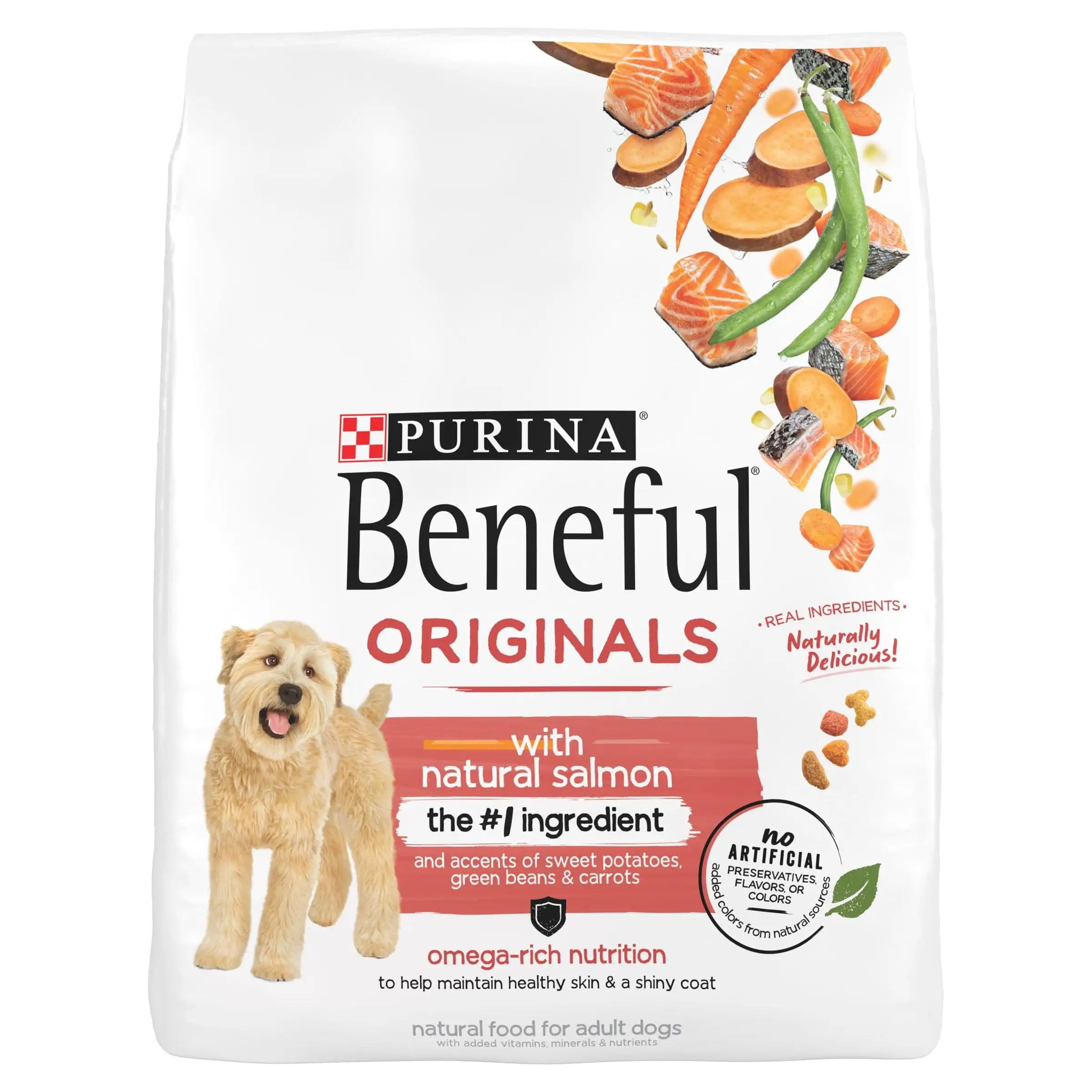 Purina Beneful Originals Natural Salmon Dry Dog Food. 28 lb Bag