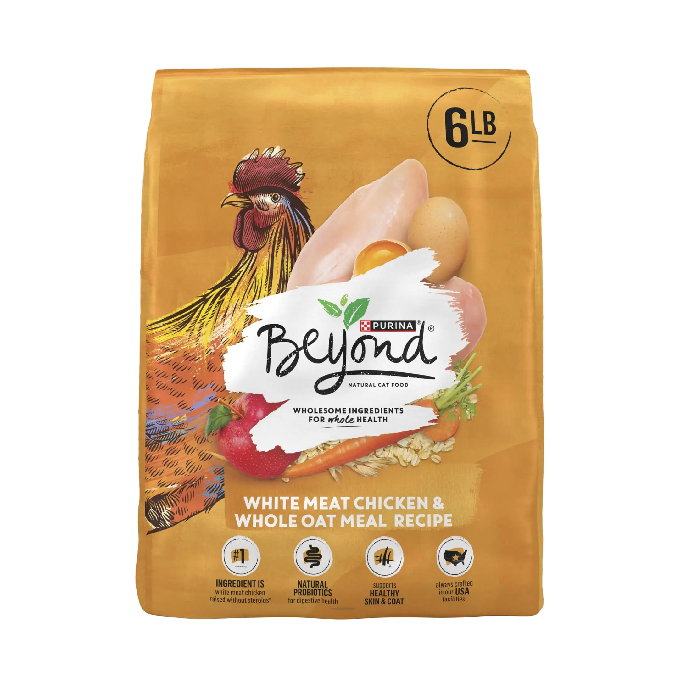 Purina Beyond Natural Dry Cat Food Wholesome Ingredients for Whole Health White Meat Chicken and Whole Oat Meal Recipe