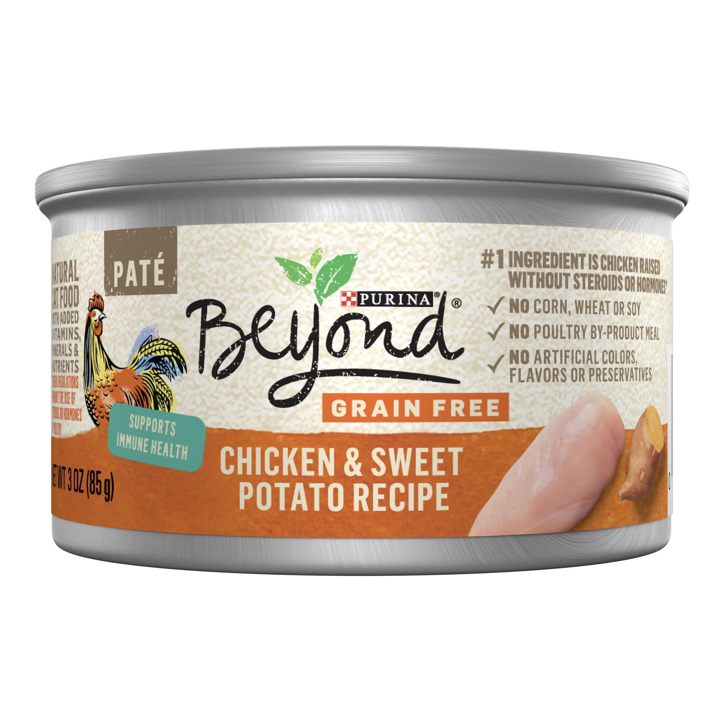 Purina Beyond Pate Wet Cat Food . Grain Free Chicken & Sweet Potato. 3 oz Cans (12 Pack)