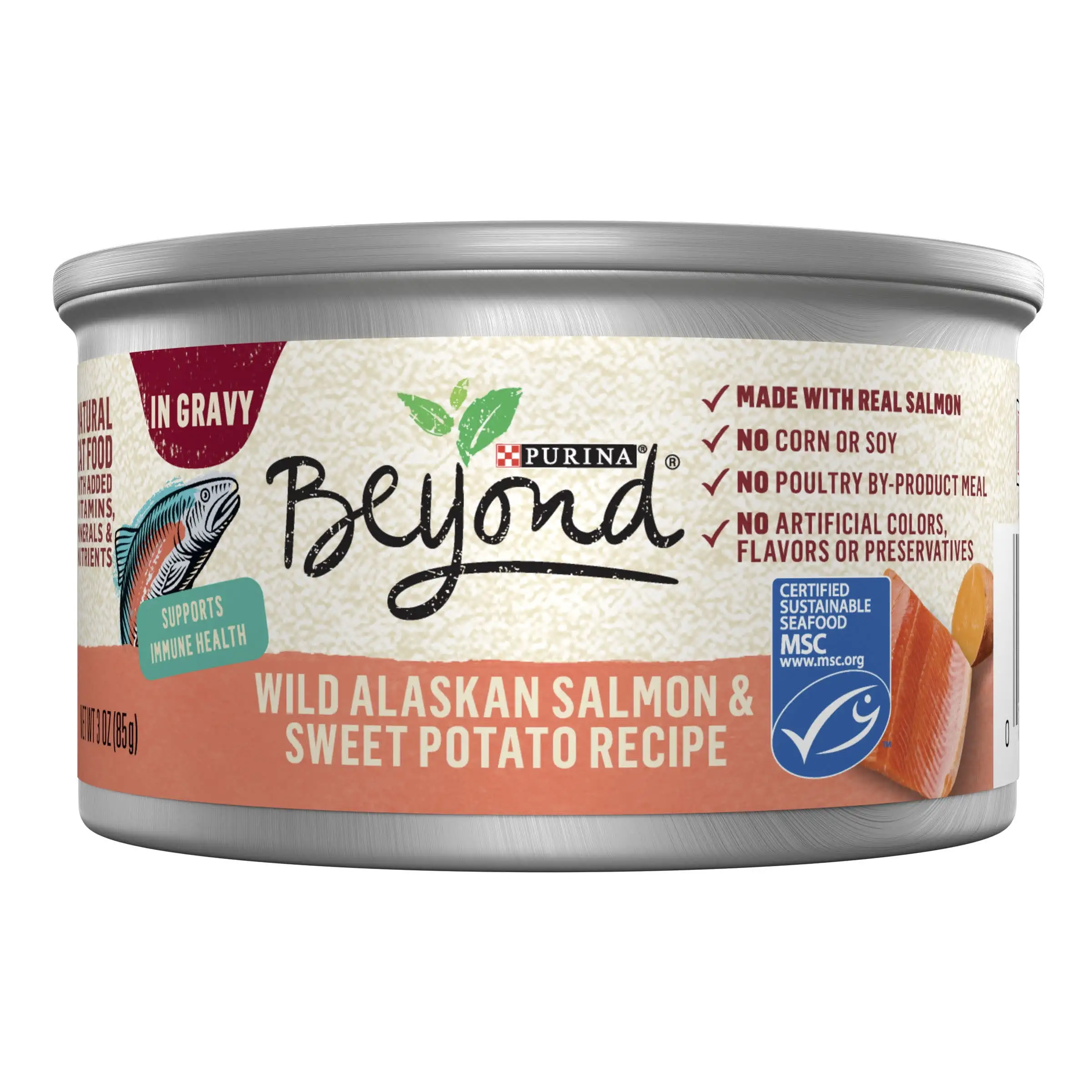 Purina Beyond Wild Alaskan Salmon and Sweet Potato Recipe In Wet Cat Food Gravy