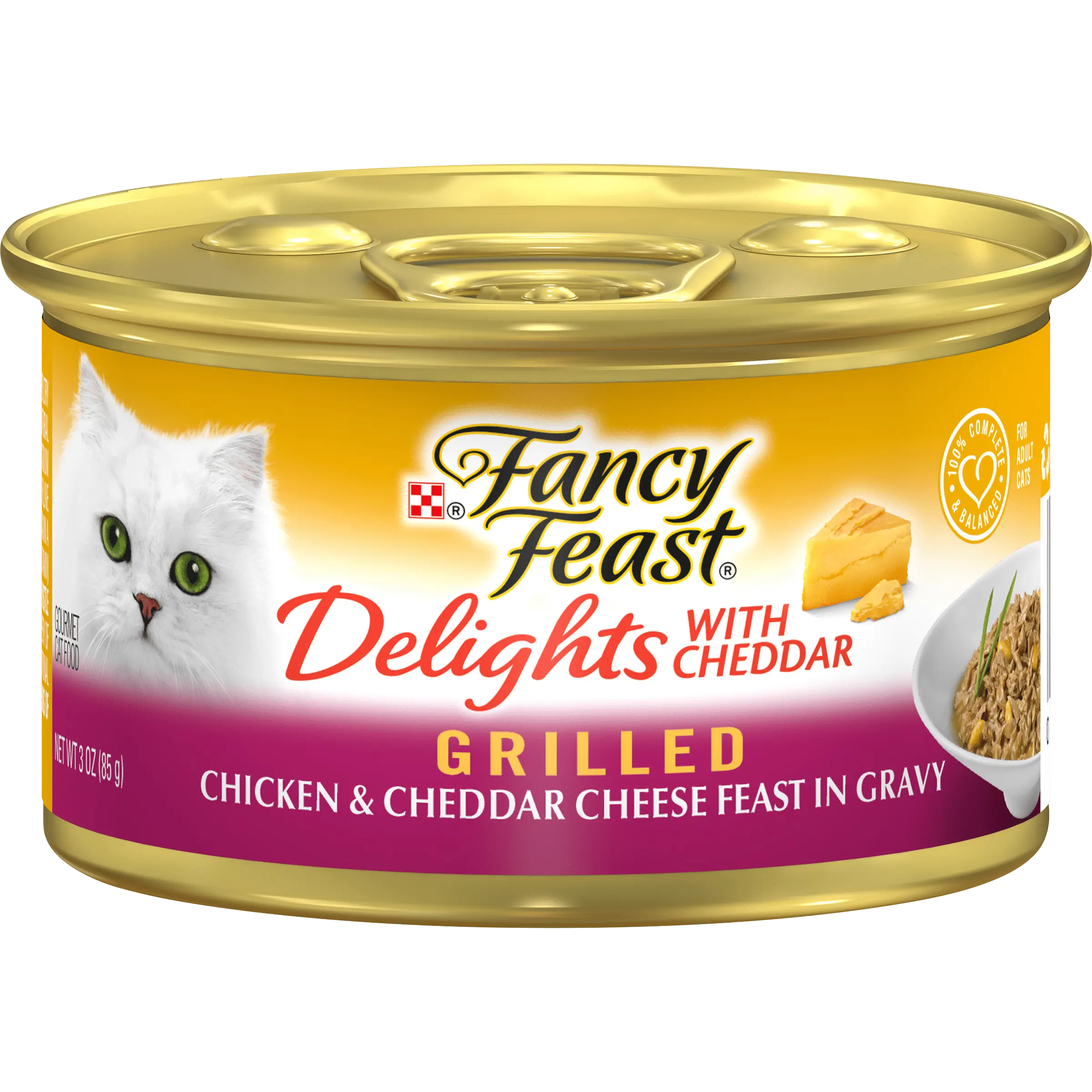 Purina Fancy Feast Delight Wet Cat Food Chicken Cheddar. 3 oz Can