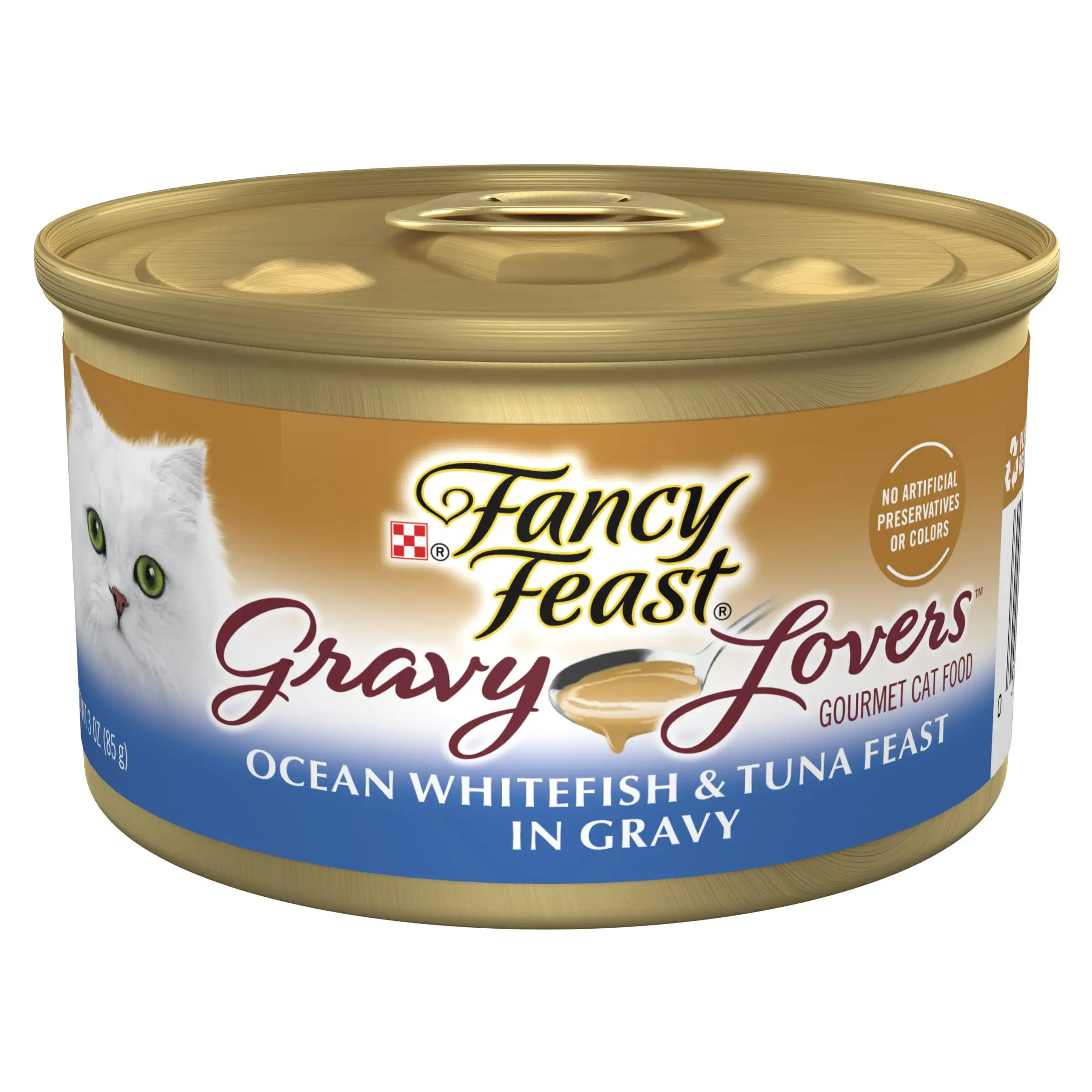 Purina Fancy Feast Gravy Lovers Ocean Whitefish and Tuna Feast Gourmet Cat Food in Wet Cat Food Gravy