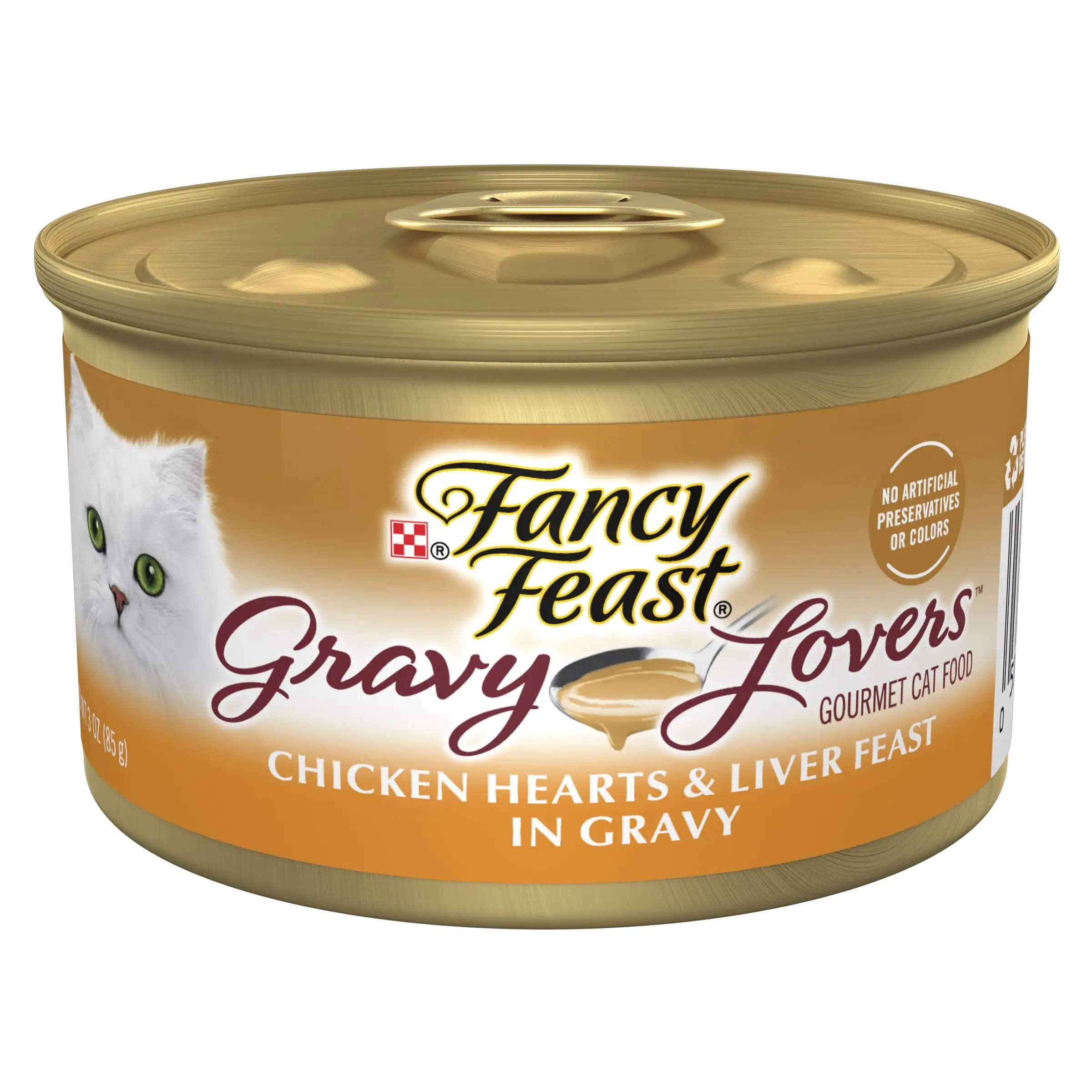 Purina Fancy Feast Gravy Lovers Wet Cat Food for Adult Cats & Kittens. Soft Chicken Heart & Liver. 3 oz Cans