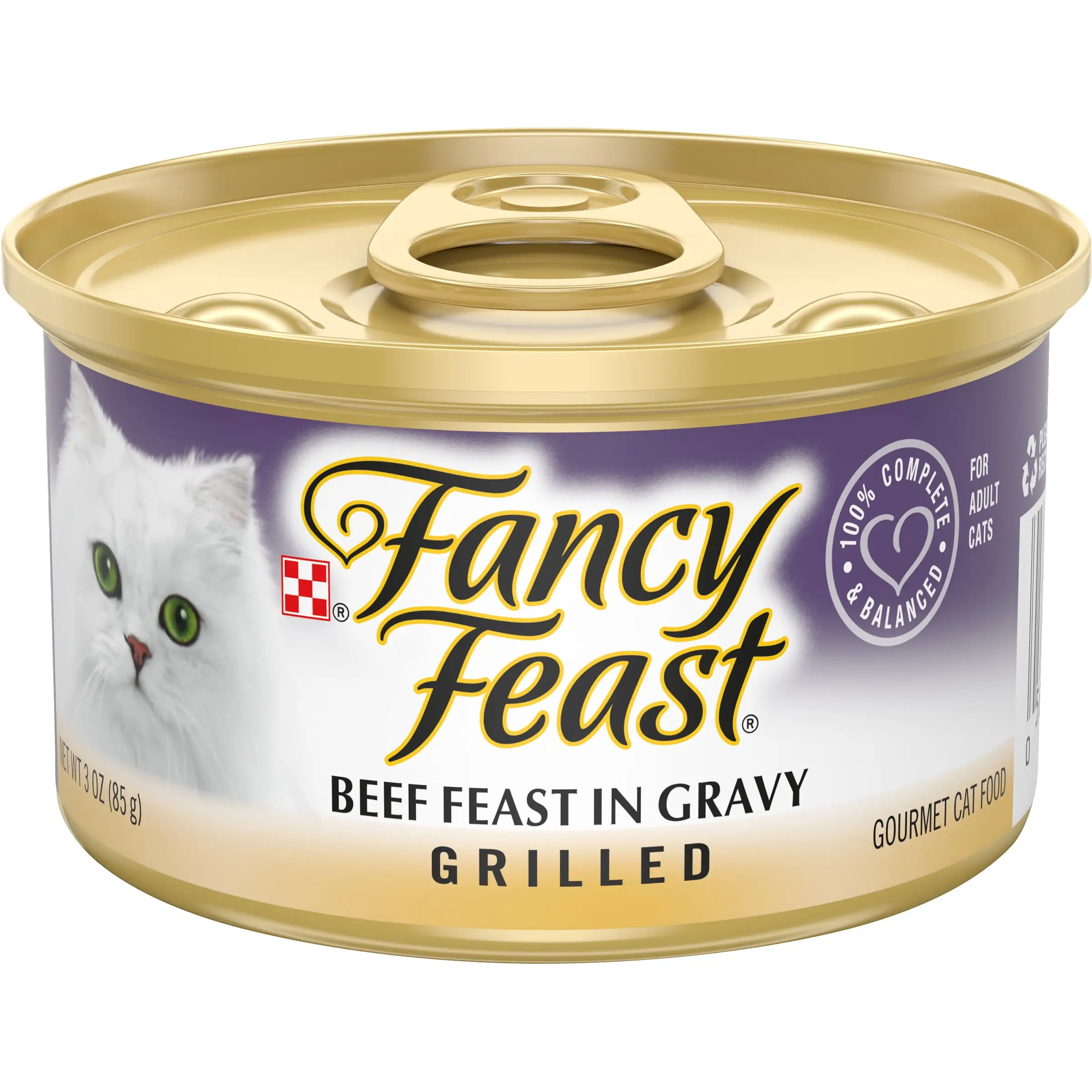 Purina Fancy Feast Grilled Wet Cat Food Beef in Gravy. 3 oz Can