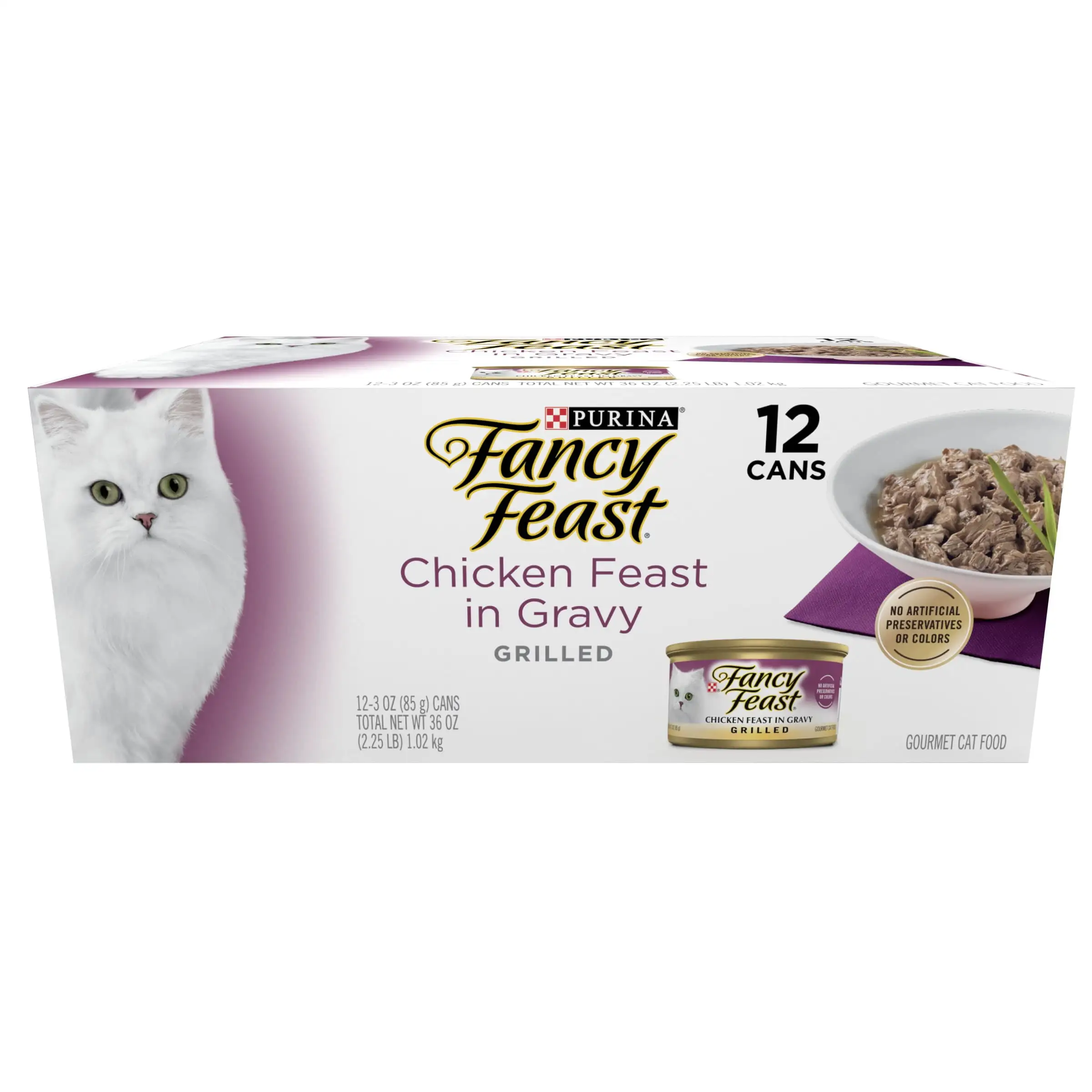 Purina Fancy Feast Grilled Wet Cat Food Chicken Feast in Wet Cat Food Gravy