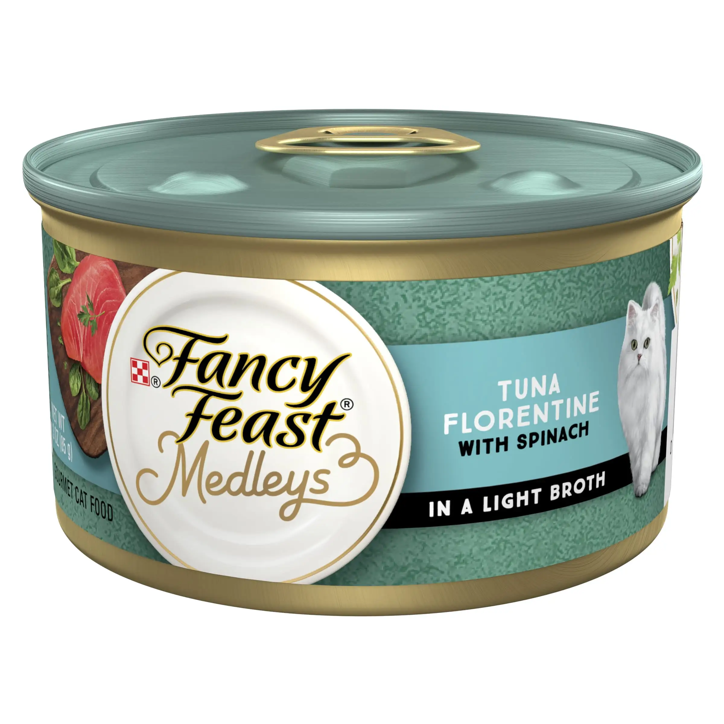 Purina Fancy Feast Medleys Wet Cat Food Tuna Garden Greens. 3 oz Can