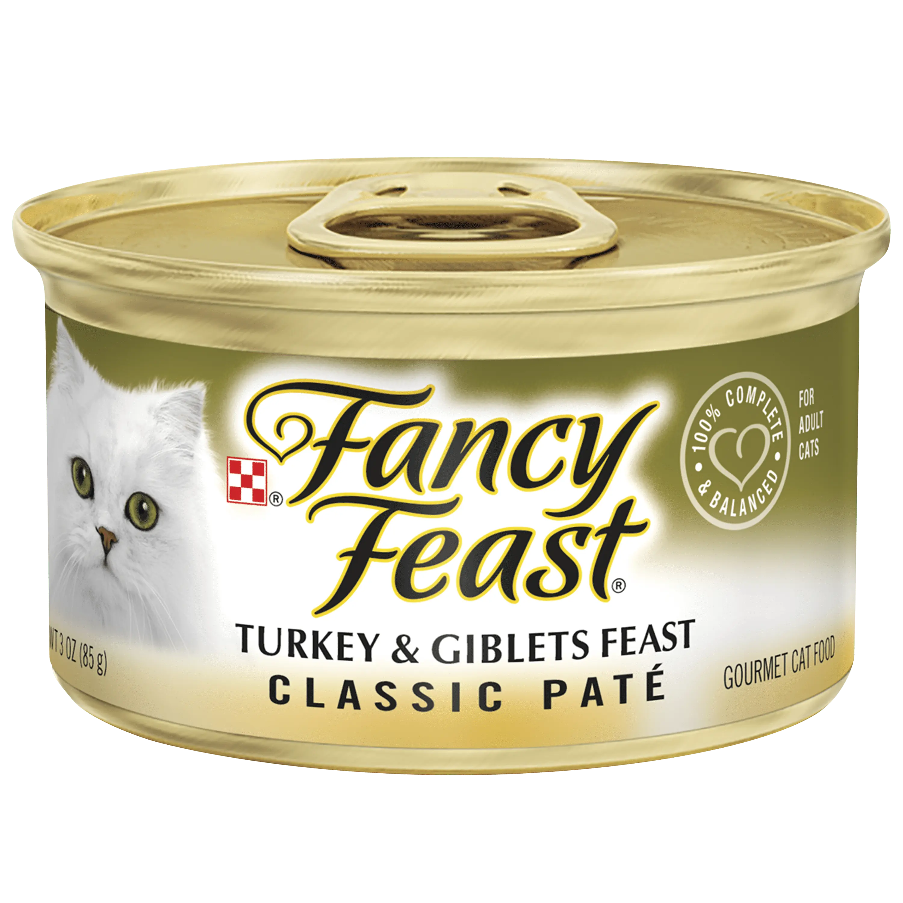 Purina Fancy Feast Pate Turkey and Giblets Feast Classic Grain Free Wet Cat Food Pate - 3 oz. Can