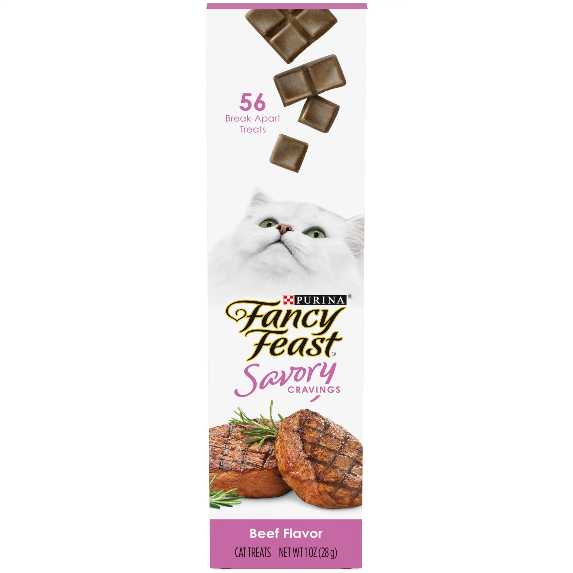 Purina Fancy Feast Savory Cravings Beef Flavor Treats for Cats. 1 oz Box