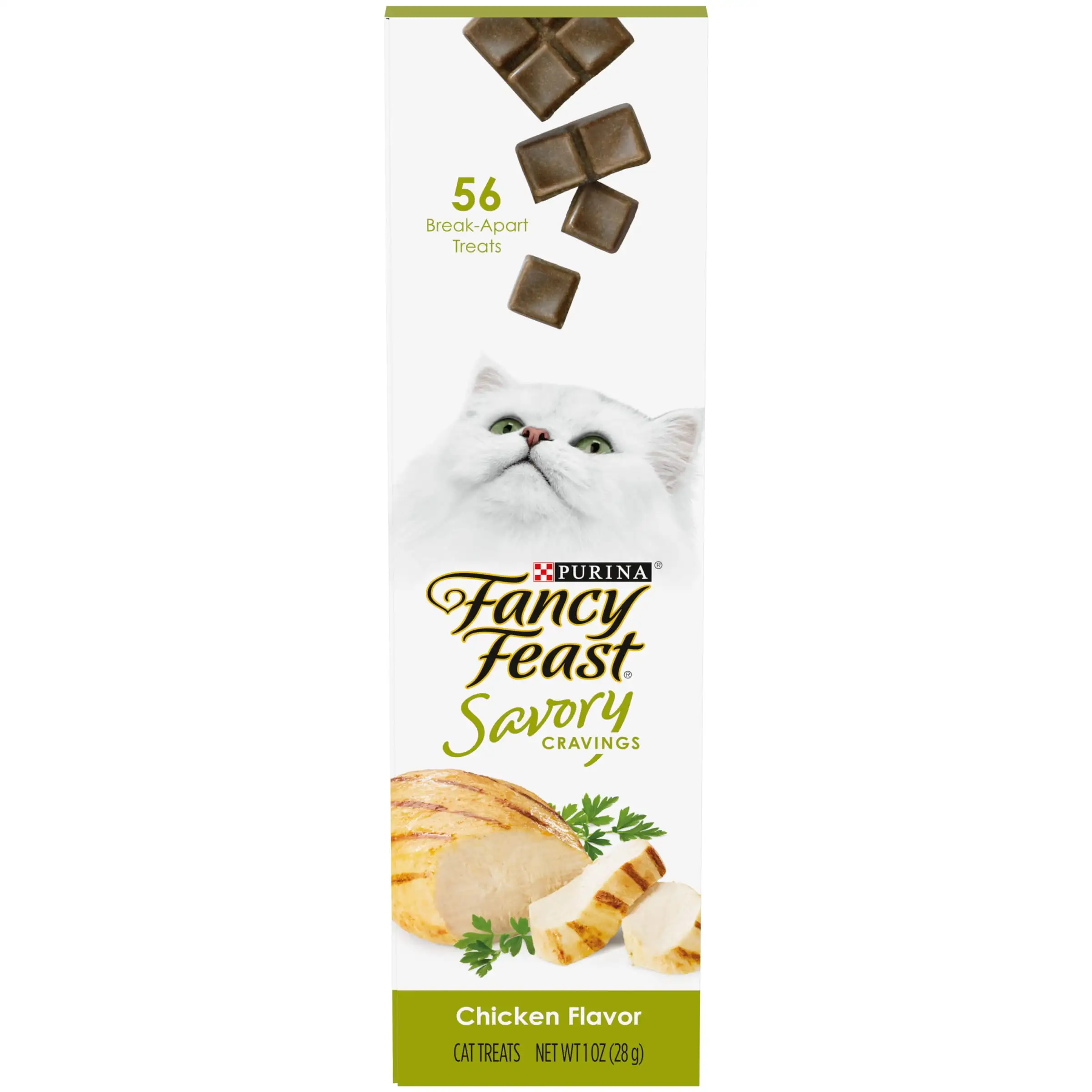 Purina Fancy Feast Savory Cravings Cat Treats. Chicken Flavor. 1 oz Box