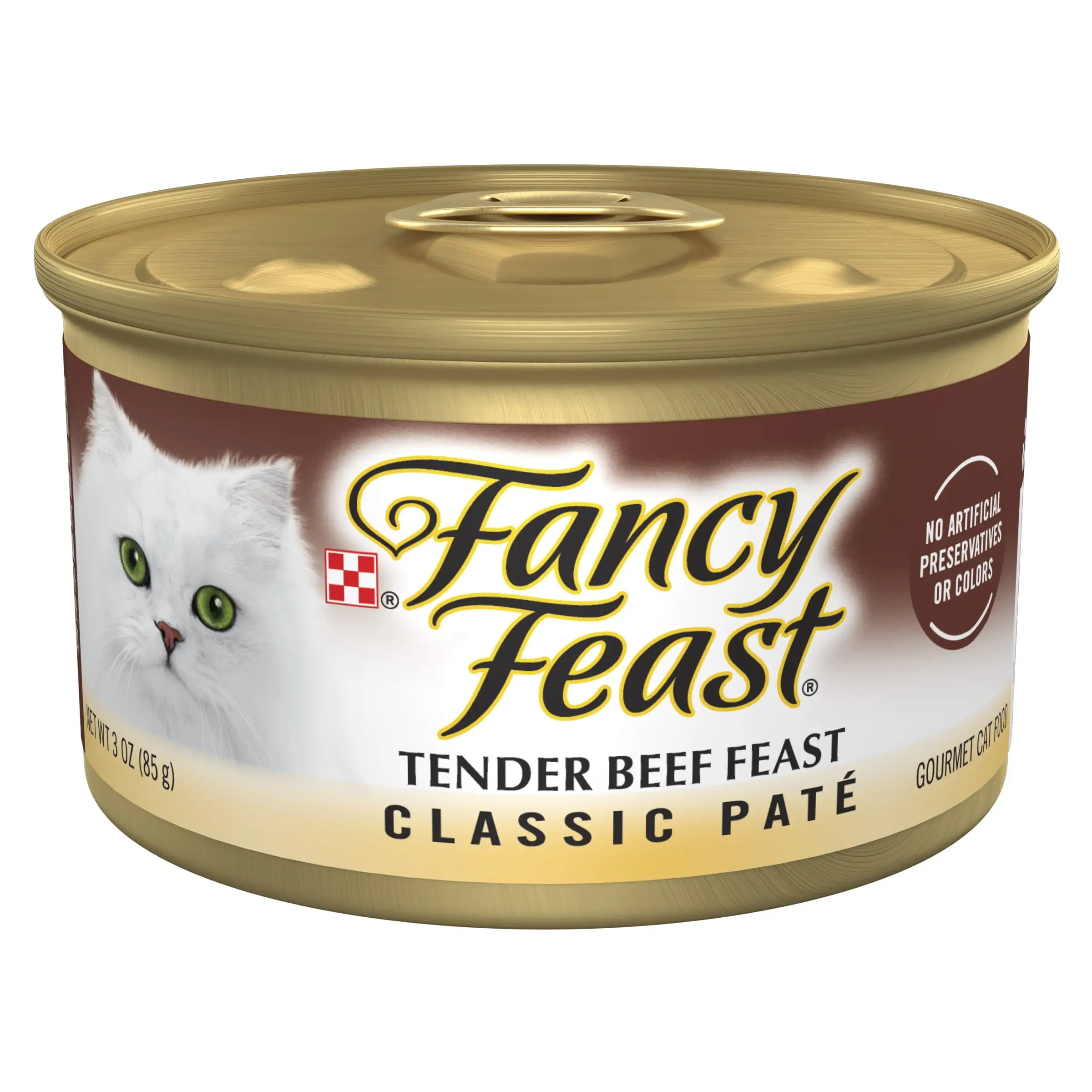 Purina Fancy Feast Tender Beef Feast Classic Grain Free Wet Cat Food Pate - 3 oz. Can