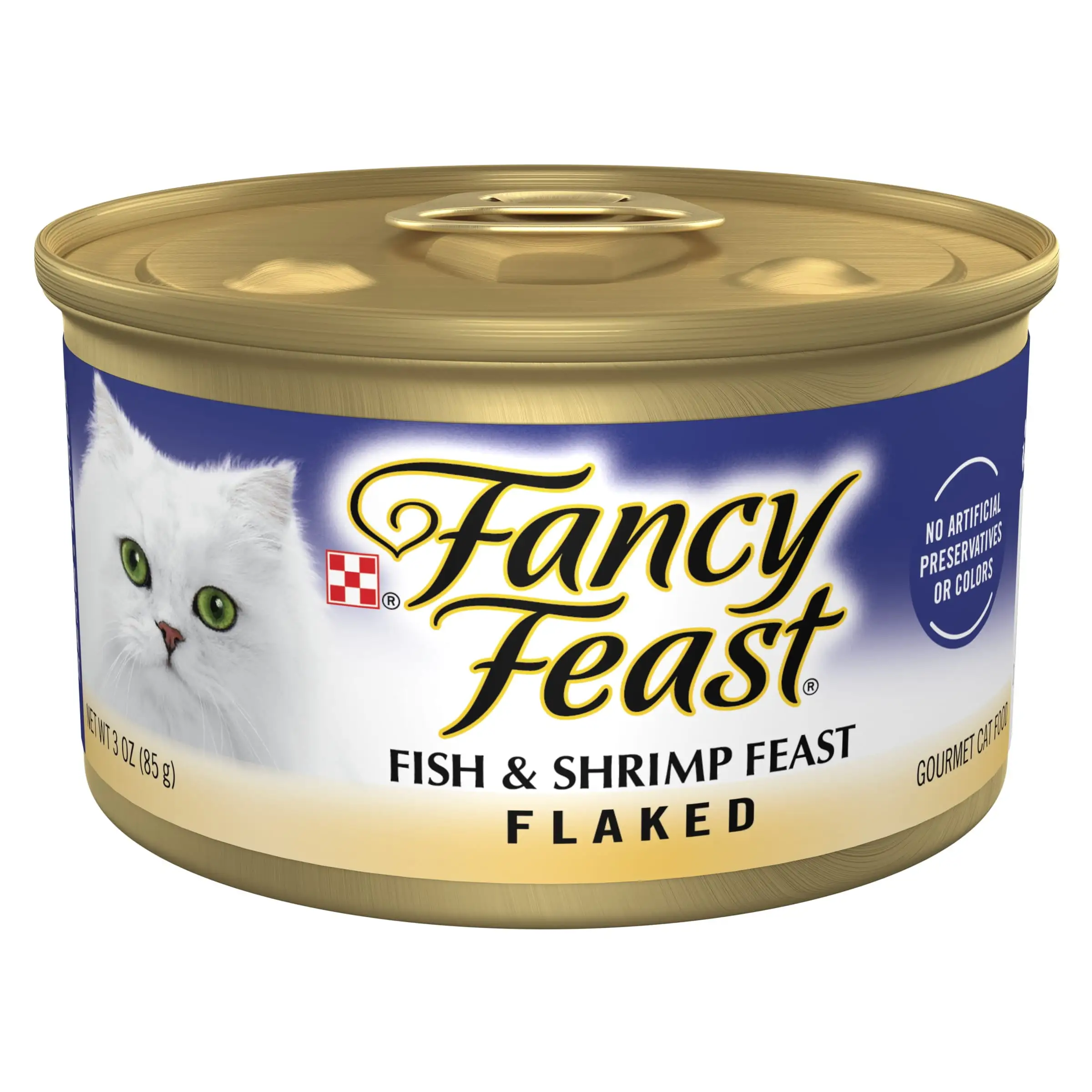 Purina Fancy Feast Wet Cat Food Flaked Fish and Shrimp Feast