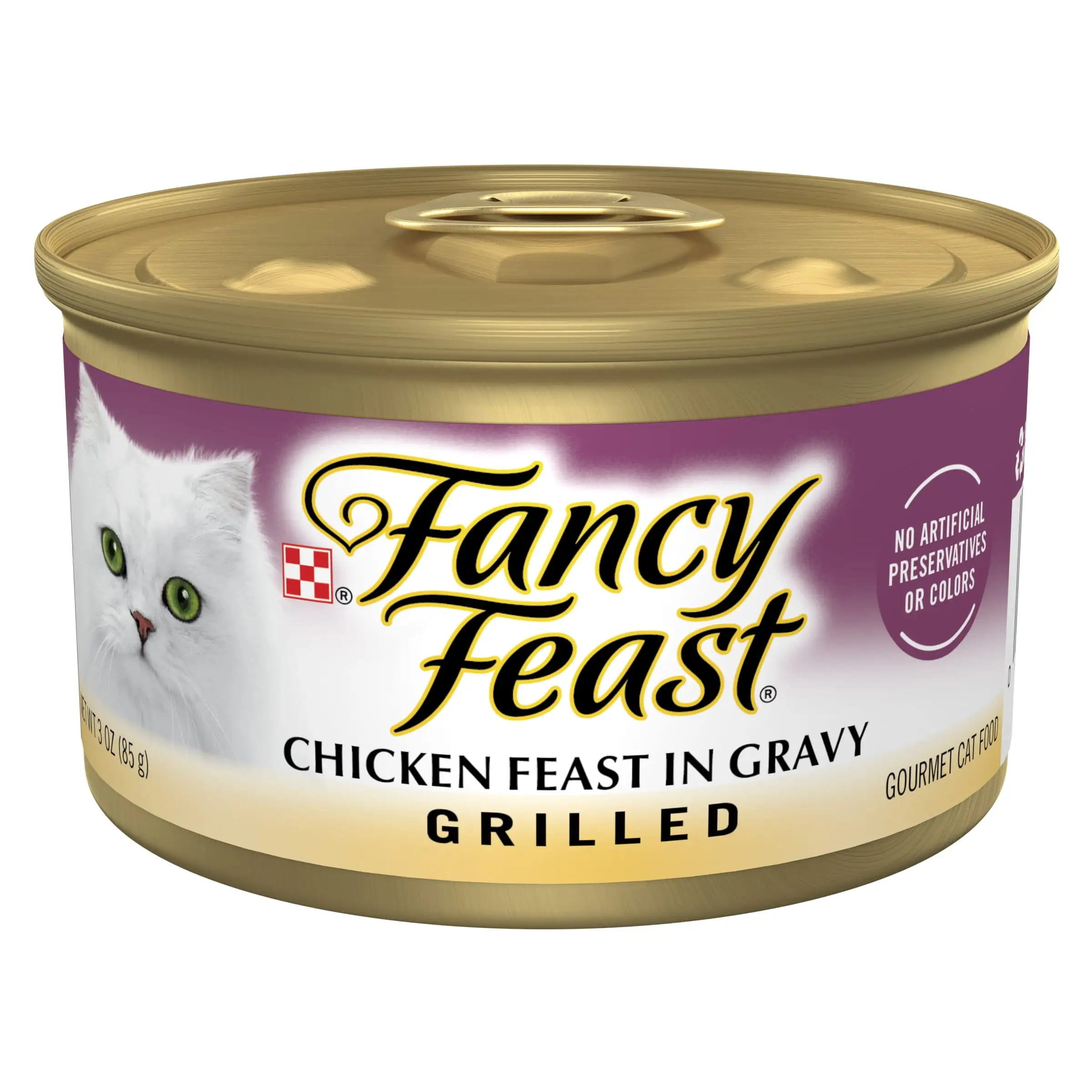 Purina Fancy Feast Wet Cat Food for Adult Cats Grilled Chicken. 3 oz Cans (24 Pack)