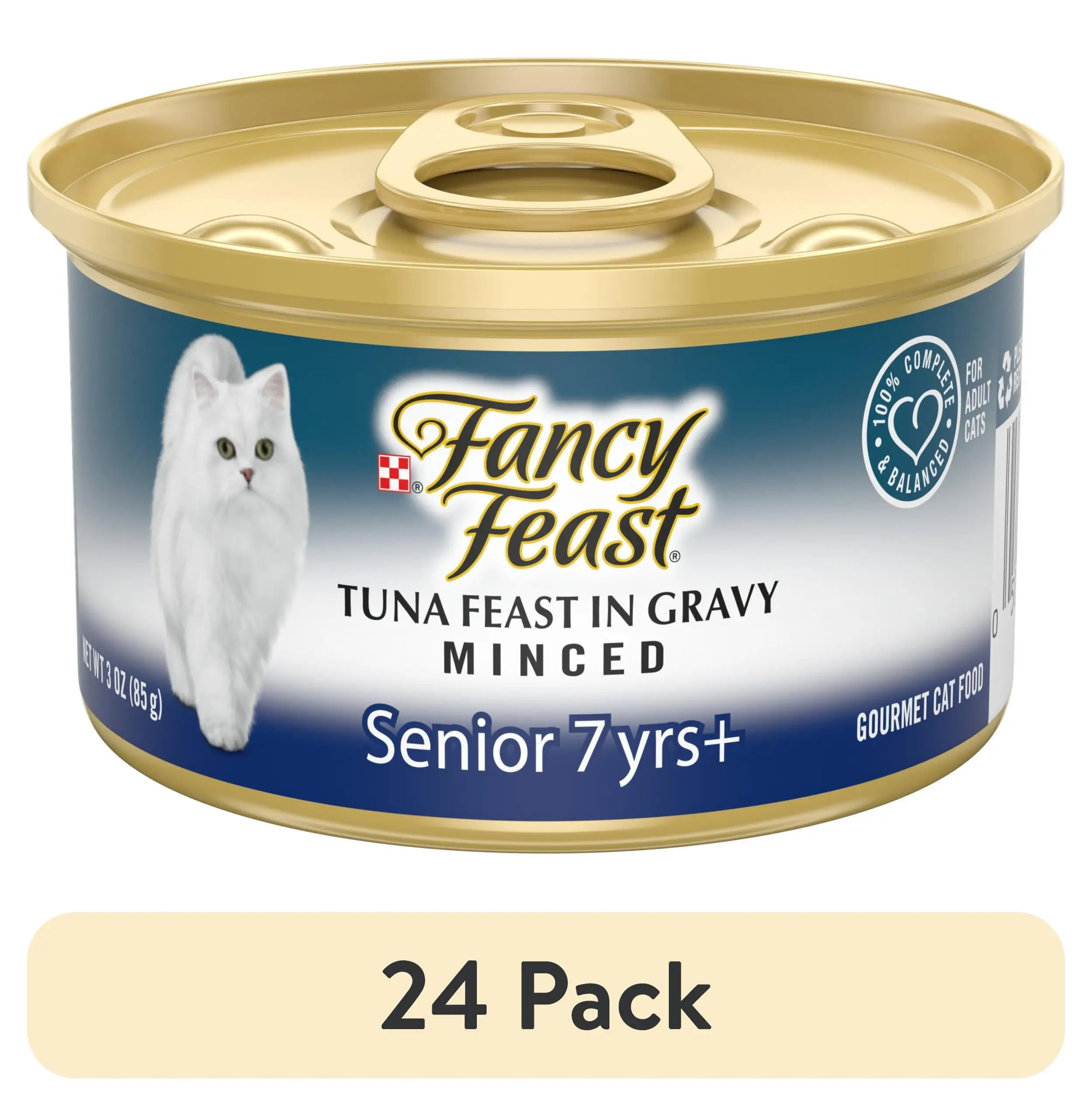 (24 pack) Purina Fancy Feast Wet Cat Food for Adult Cats Tuna. 3 oz Can