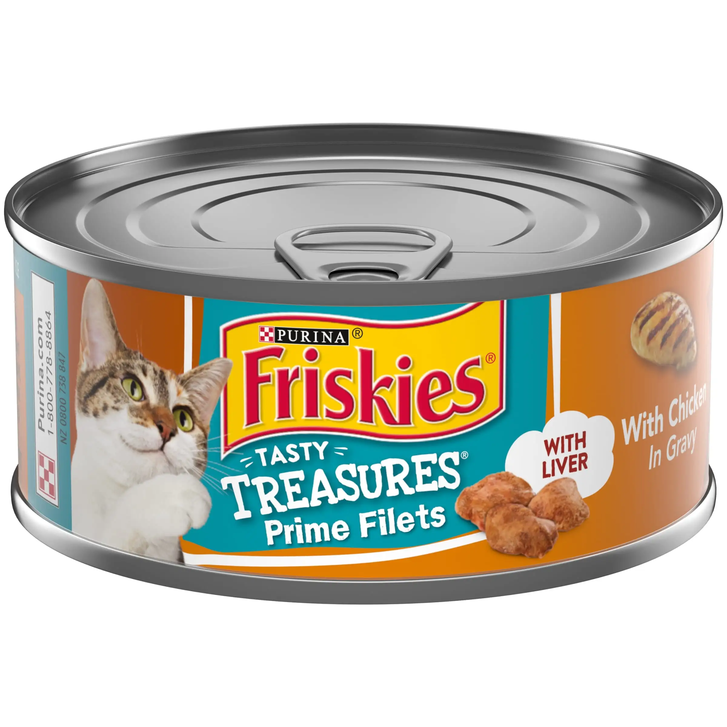 Purina Friskies Chicken and Liver Wet Cat Food Chicken. 5.5 oz Cans (24 Pack)