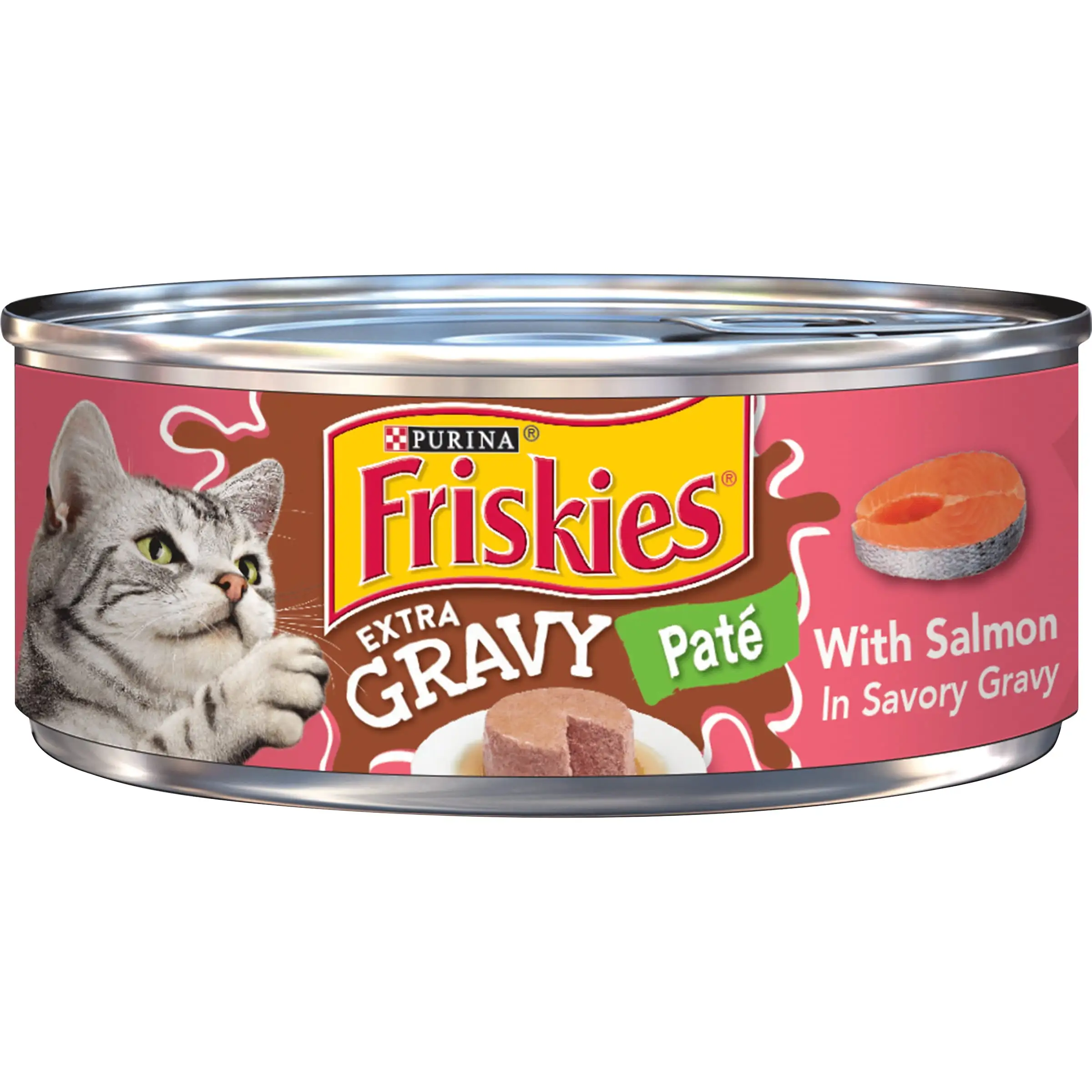 Purina Friskies Extra Gravy Pate With Salmon in Savory Wet Cat Food Gravy