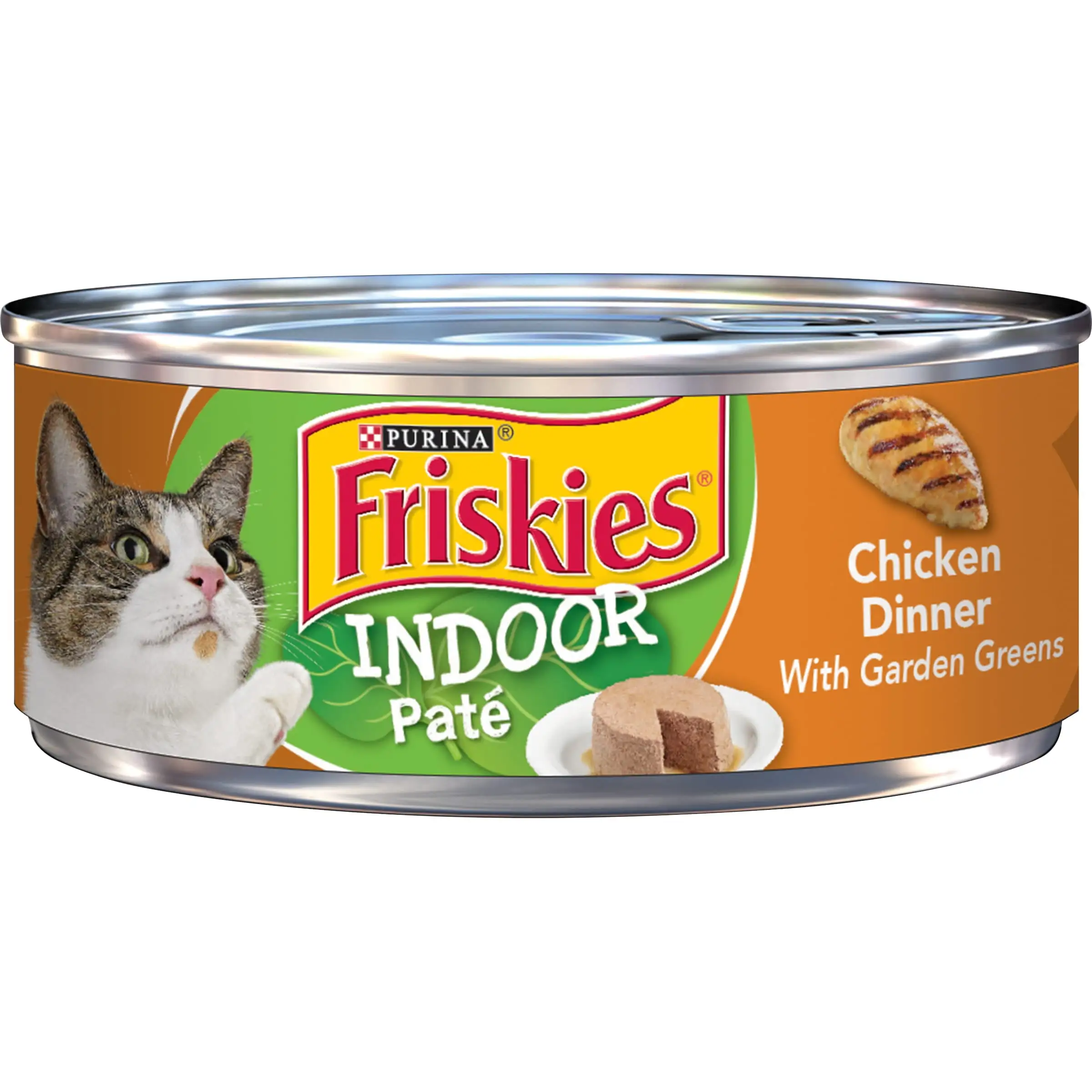 Purina Friskies Indoor Chunky Wet Cat Food Chicken Dinner. 5.5 oz Can