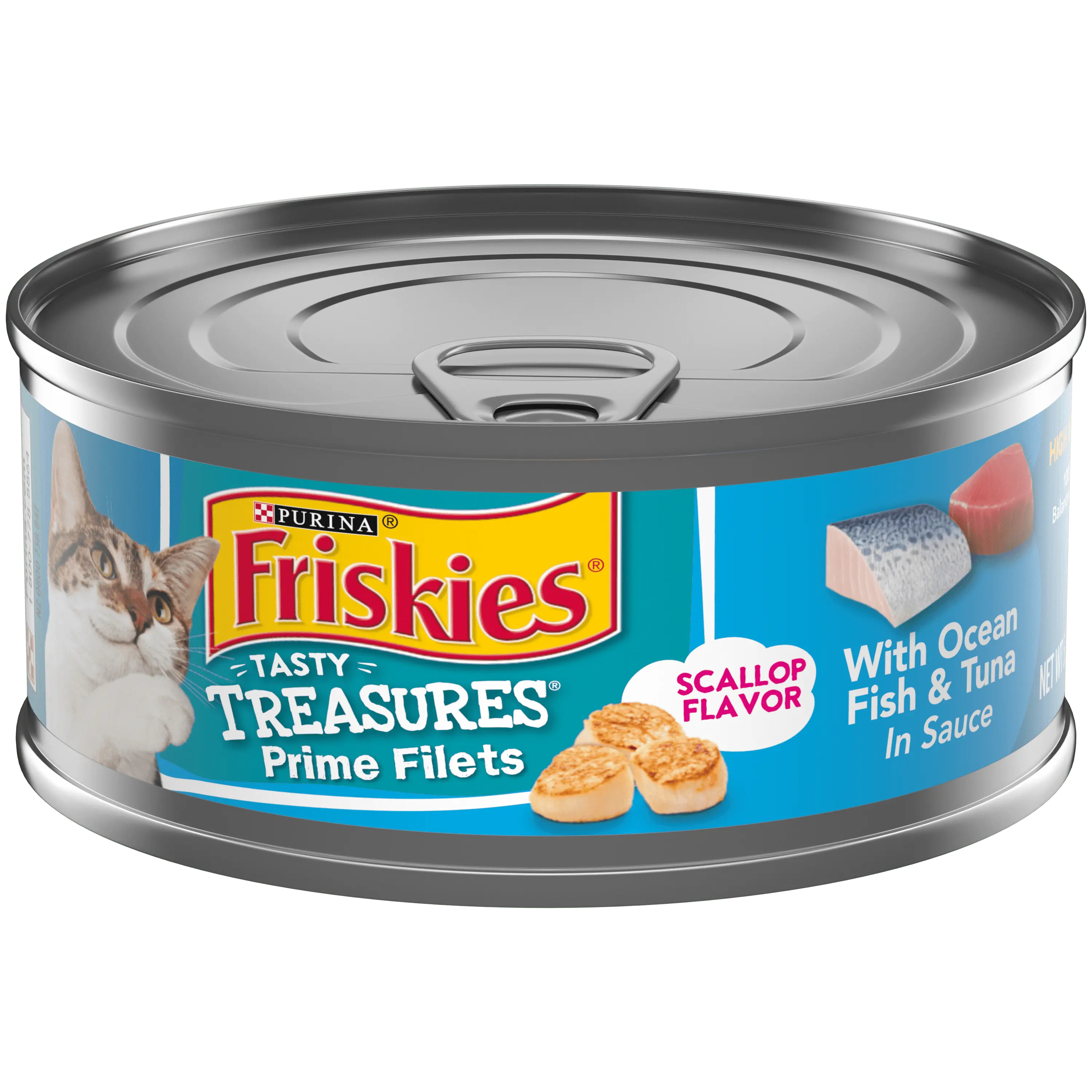 Purina Friskies Tasty Treasures Prime Filets Wet Cat Food Tuna. 5.5 oz Can