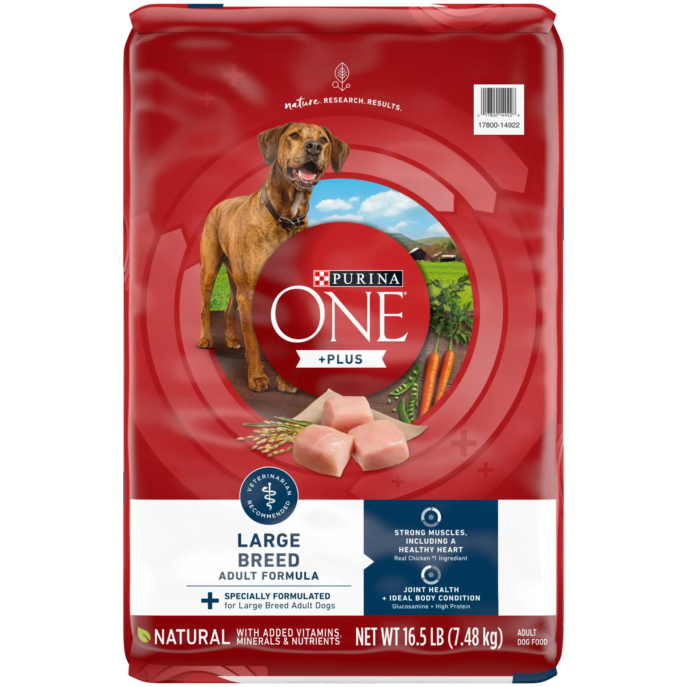 Purina ONE Natural Large Breed Adult Dry Dog Food +Plus Formula 16.5 lb. Bag