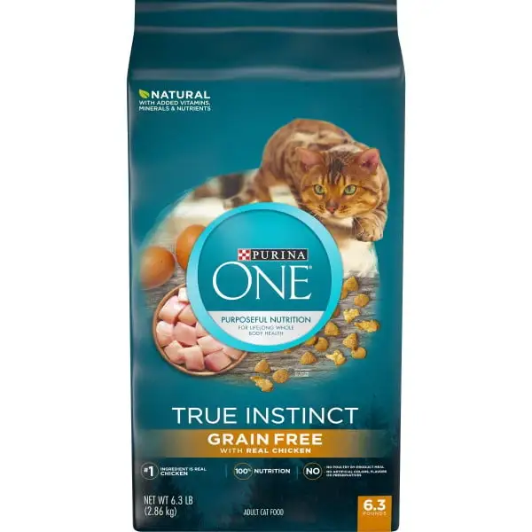 Purina ONE True Instinct Grain Free Cat Food. Chicken Cat Food. 6.3 lb. Bag