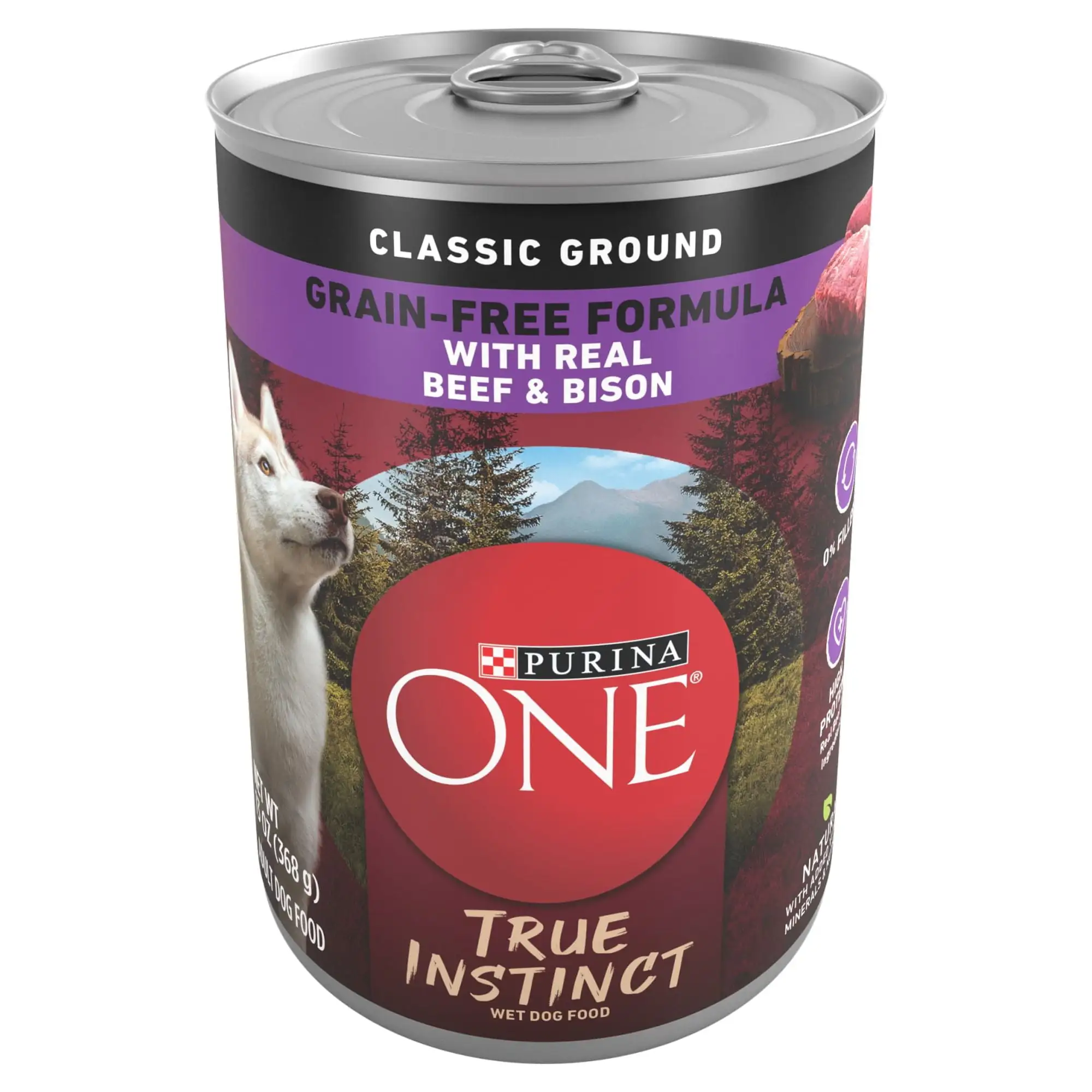 Purina One True Instinct Classic Ground Wet Dog Food. Grain-Free. 13 oz Cans