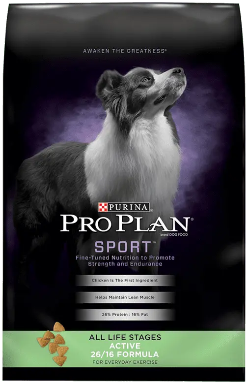 Purina Pro Plan Dry Dog Food. SPORT Active 26/16 Formula. 37.5 lb. Bag