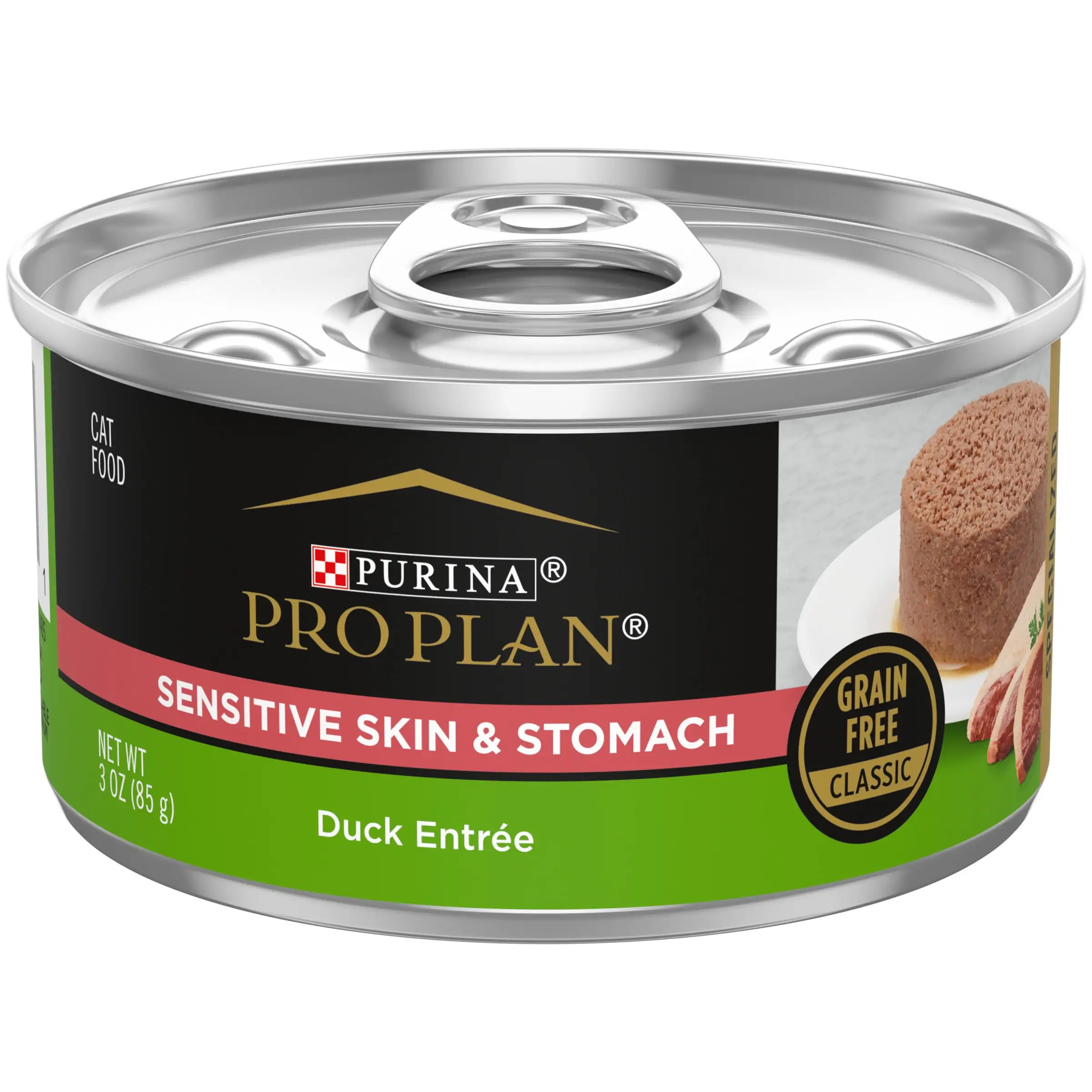 Purina Pro Plan Duck Entree Wet Cat Food. Grain-Free. 3 oz Cans (24 Pack)