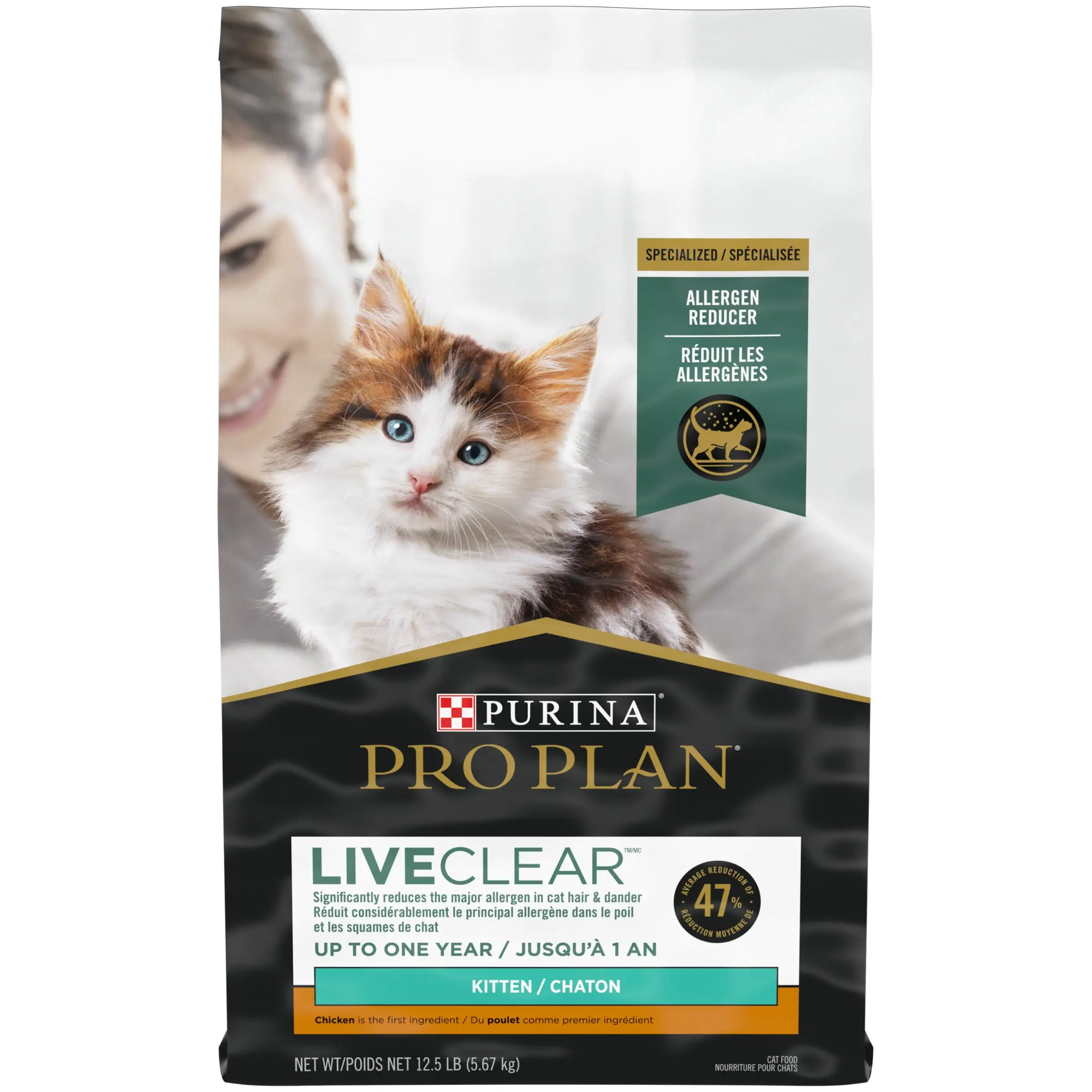 Purina Pro Plan Kitten Food Allergen Reducing. High Protein. LiveClear Chicken and Rice Formula