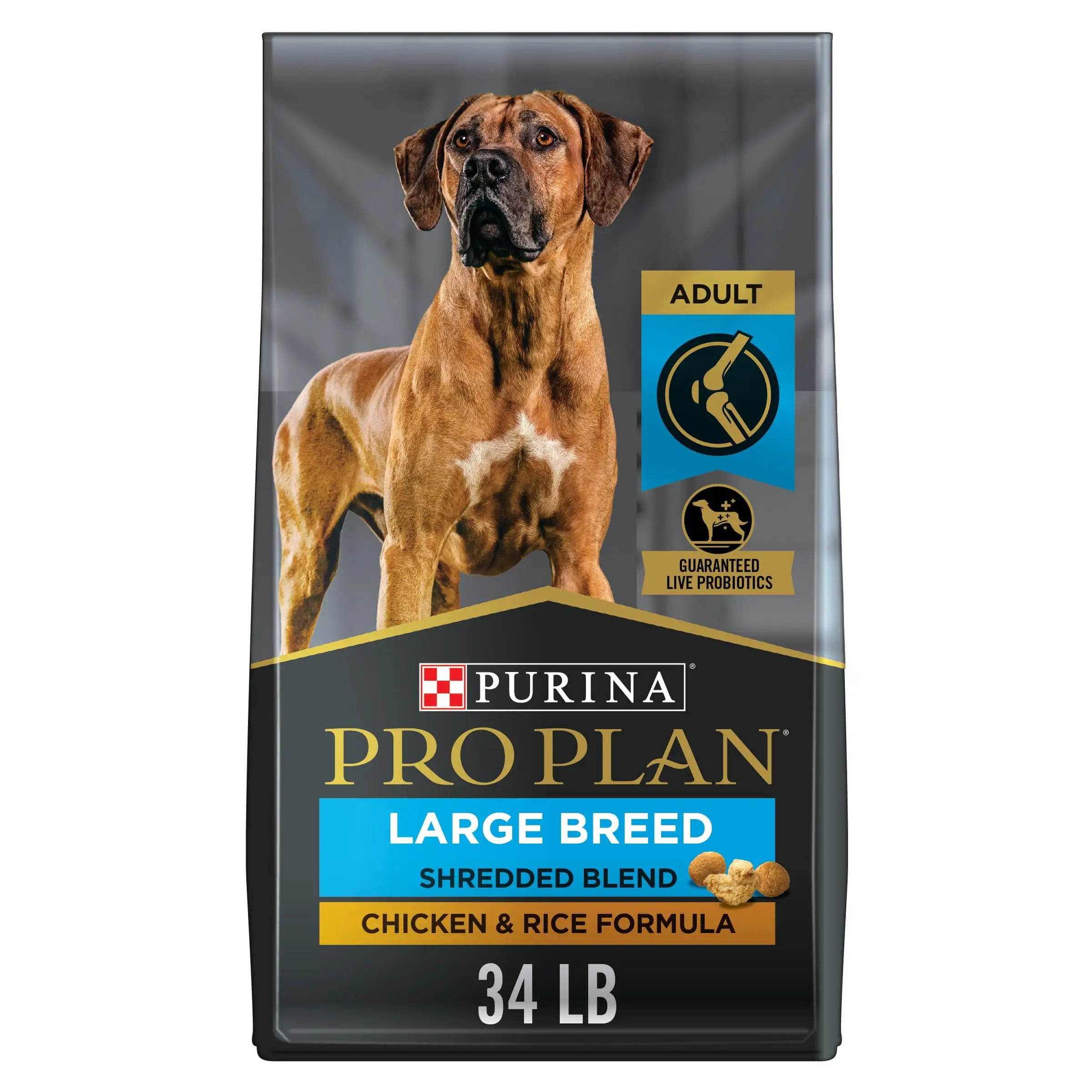 Purina Pro Plan Large Breeds for Adult Dogs Chicken Rice. 34 lb Bag