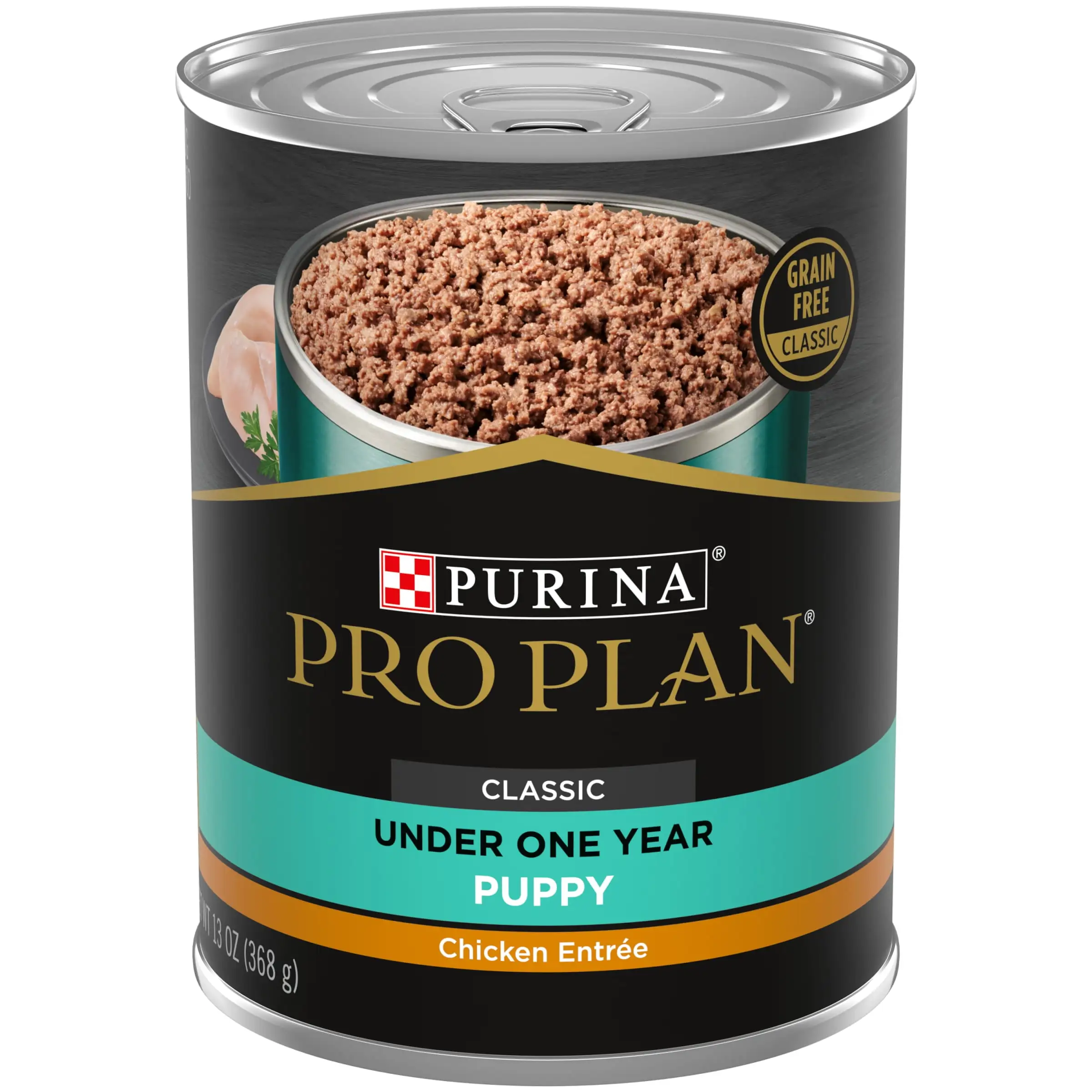 Purina Pro Plan Puppy Wet Dog Food Classic Comlete Essentials. Grain Free Chicken. 13 oz Cans (12 Pack)