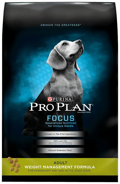 Purina Pro Plan Weight Management for Adult Dogs Chicken Rice. 18 lb Bag